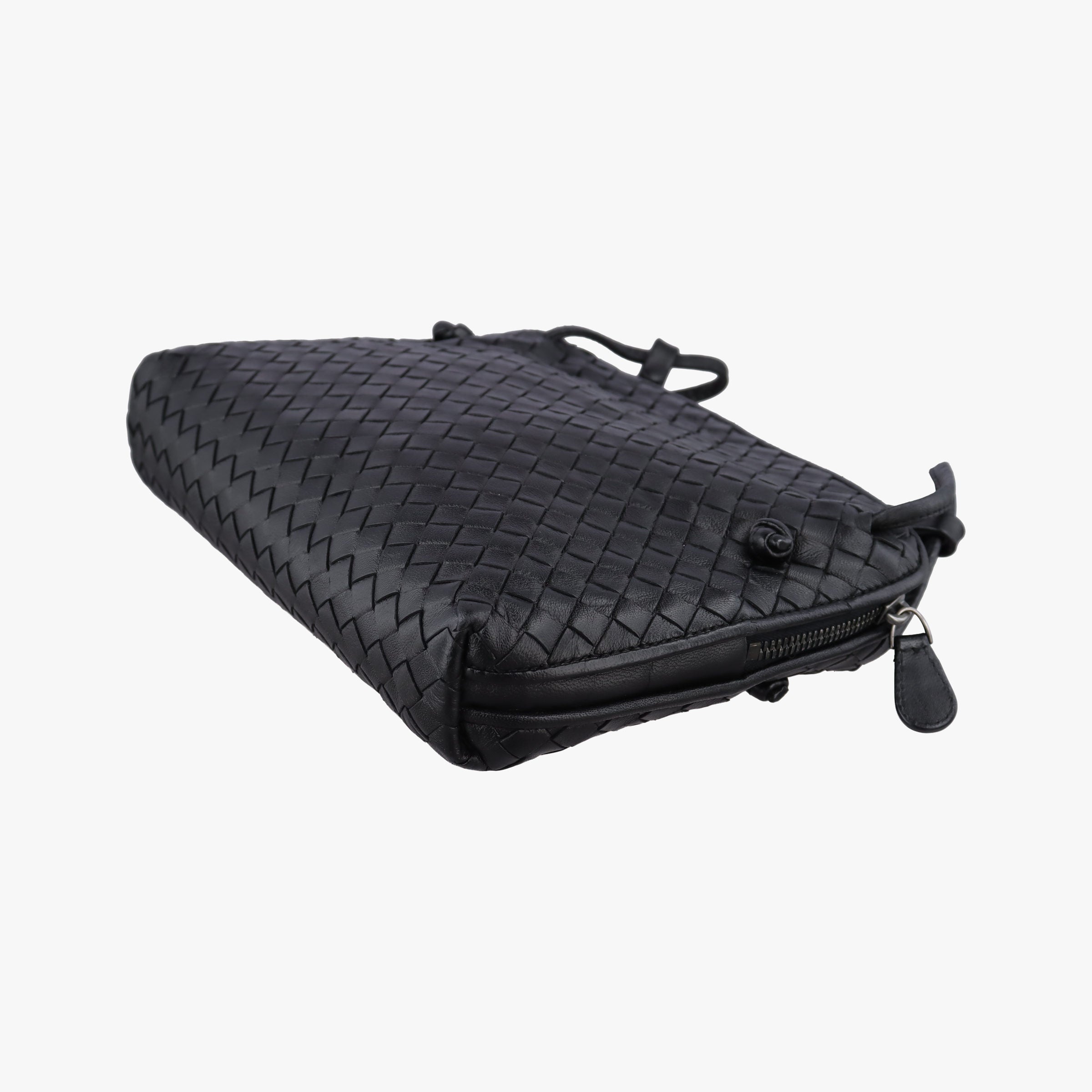NODINI Intrecciato Black lambskin B03714561Lノディーニ イントレチャート ブラック ラムスキン B03714561L