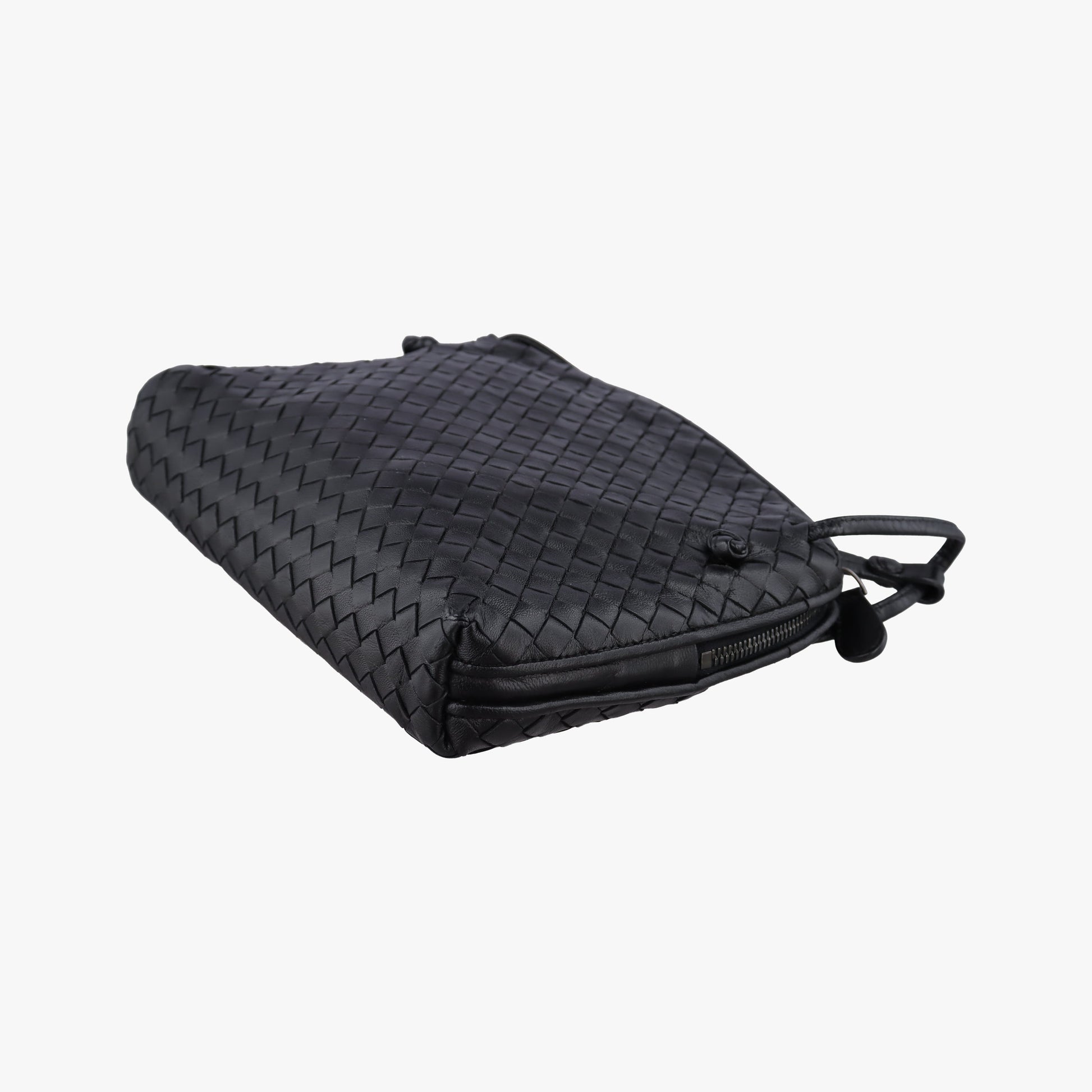 NODINI Intrecciato Black lambskin B03714561Lノディーニ イントレチャート ブラック ラムスキン B03714561L