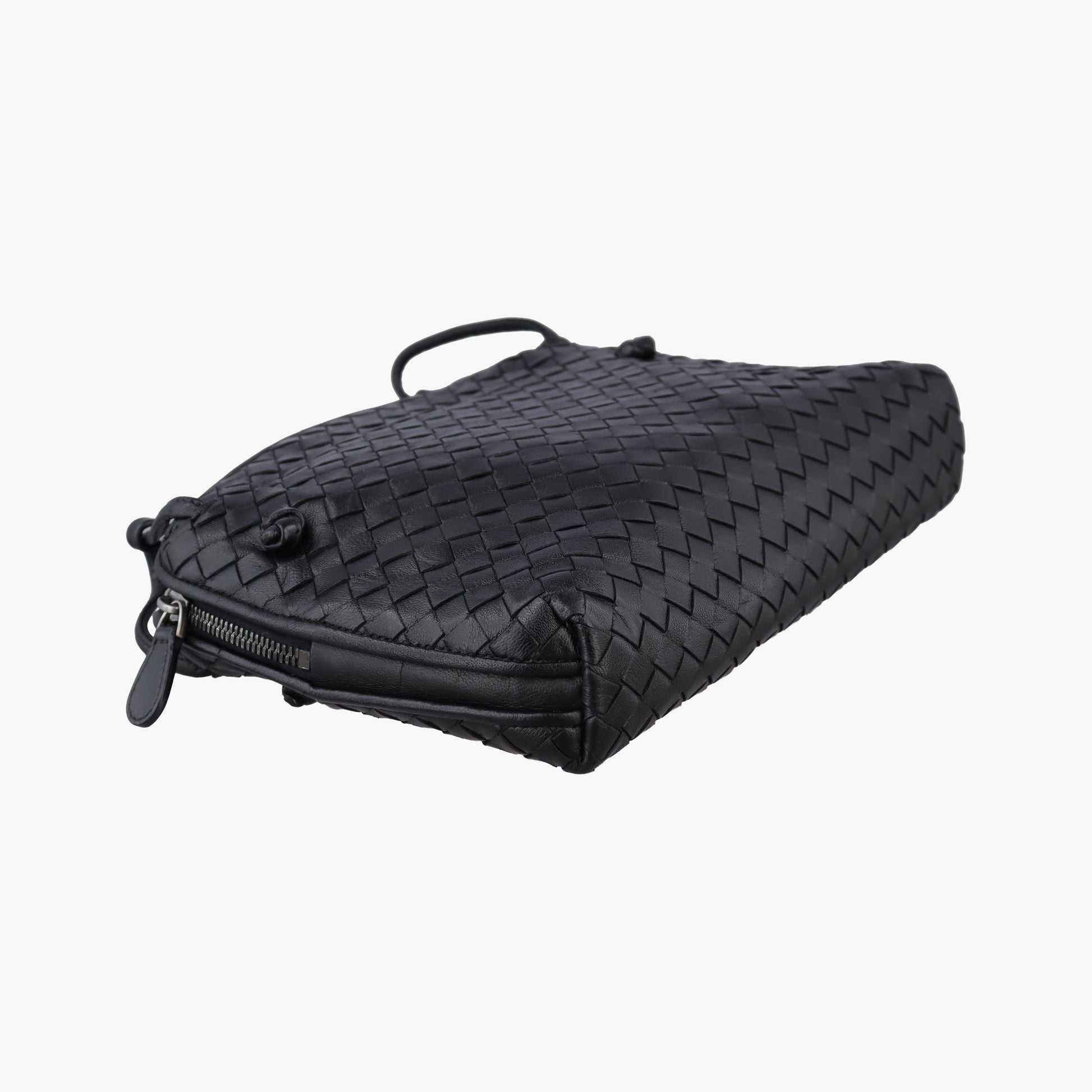 NODINI Intrecciato Black lambskin B03714561Lノディーニ イントレチャート ブラック ラムスキン B03714561L