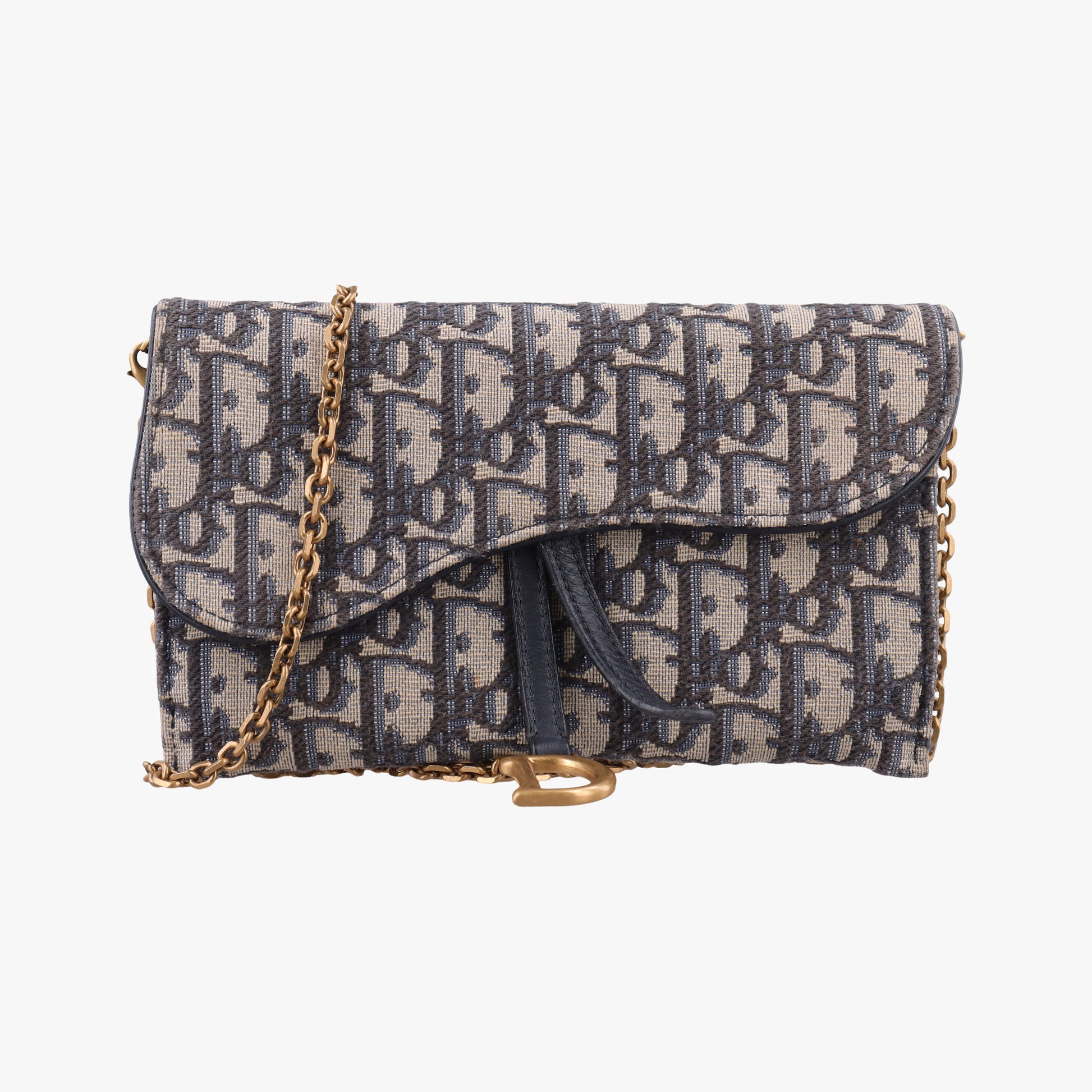 Saddle Navy×Gray jacquard×Leather 47-MA-0212サドル ネイビー×グレー ジャガード×レザー 47-MA-0212
