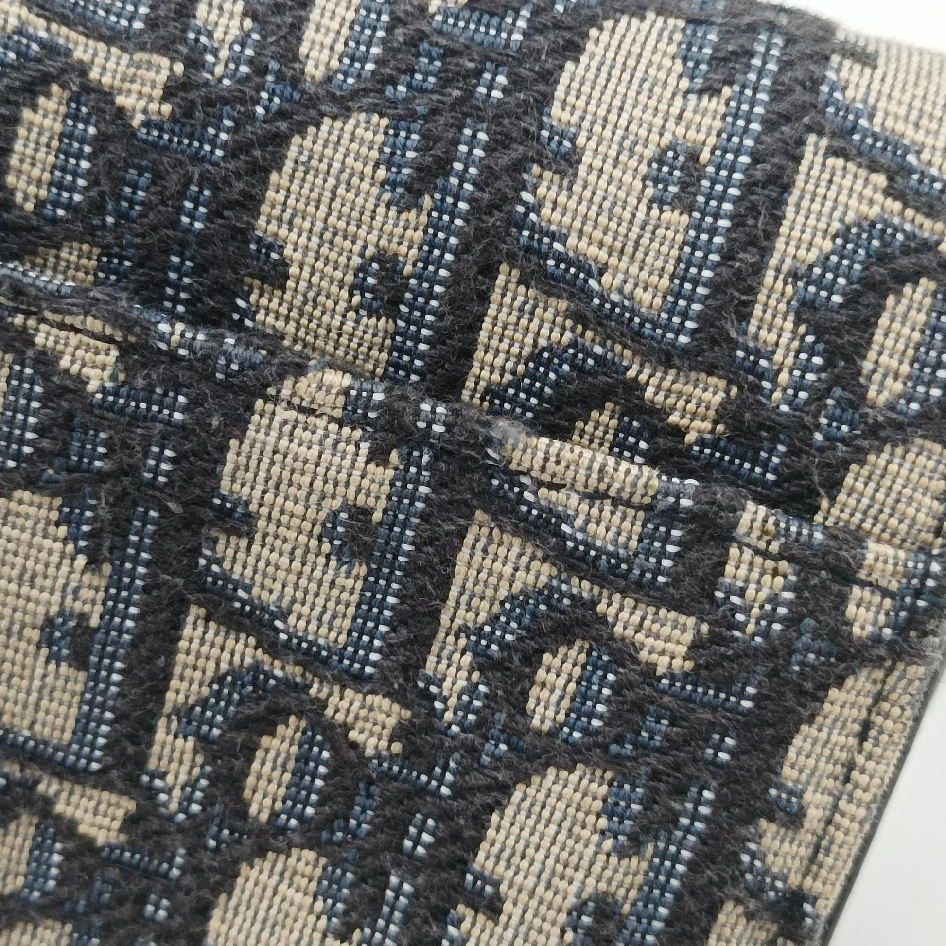 Saddle Navy×Gray jacquard×Leather 47-MA-0212サドル ネイビー×グレー ジャガード×レザー 47-MA-0212