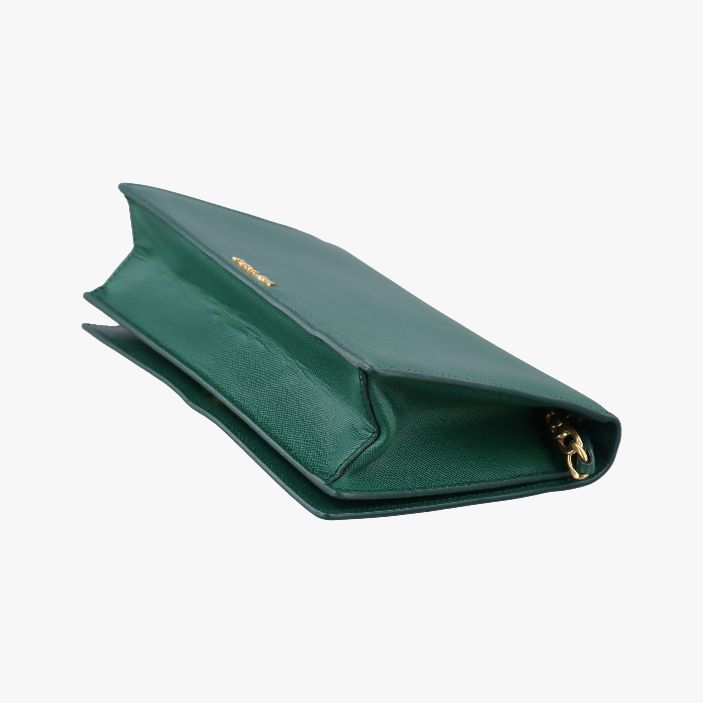 Corole Chain Green Saffiano Leather 25コロール チェーン グリーン サフィアーノレザー 25