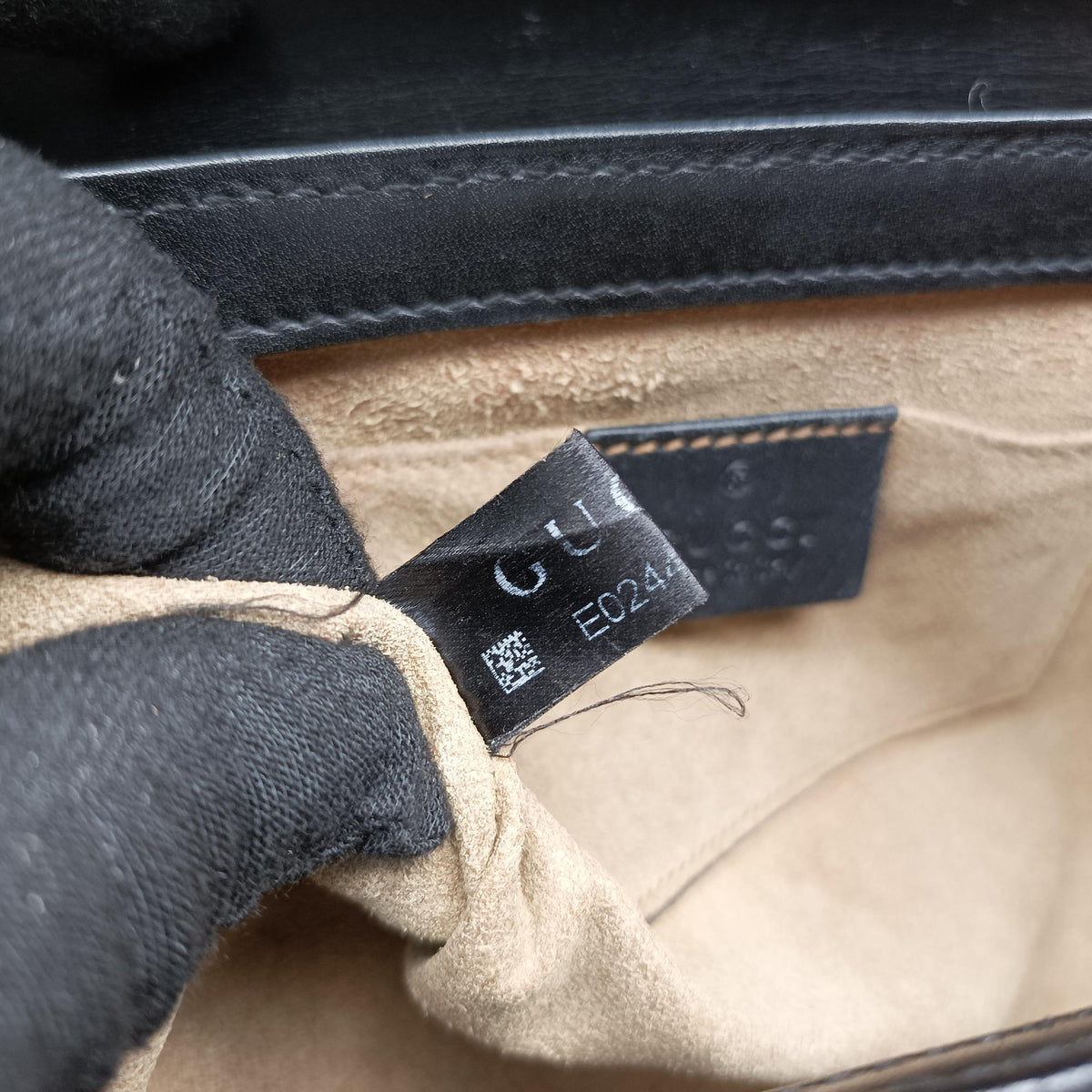 Padlock Black PVC coated canvas×Leather 409487 E024459838パドロック ブラック PVCコーティングキャンバス×レザー 409487 E024459838