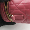 Lady Dior micro vanity RedPink lambskin 23-BO-0211レディディオール マイクロ ヴァニティ レッドピンク ラムスキン 23-BO-0211