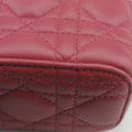Lady Dior micro vanity RedPink lambskin 23-BO-0211レディディオール マイクロ ヴァニティ レッドピンク ラムスキン 23-BO-0211