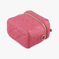 Lady Dior micro vanity RedPink lambskin 23-BO-0211レディディオール マイクロ ヴァニティ レッドピンク ラムスキン 23-BO-0211