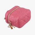Lady Dior micro vanity RedPink lambskin 23-BO-0211レディディオール マイクロ ヴァニティ レッドピンク ラムスキン 23-BO-0211