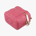 Lady Dior micro vanity RedPink lambskin 23-BO-0211レディディオール マイクロ ヴァニティ レッドピンク ラムスキン 23-BO-0211