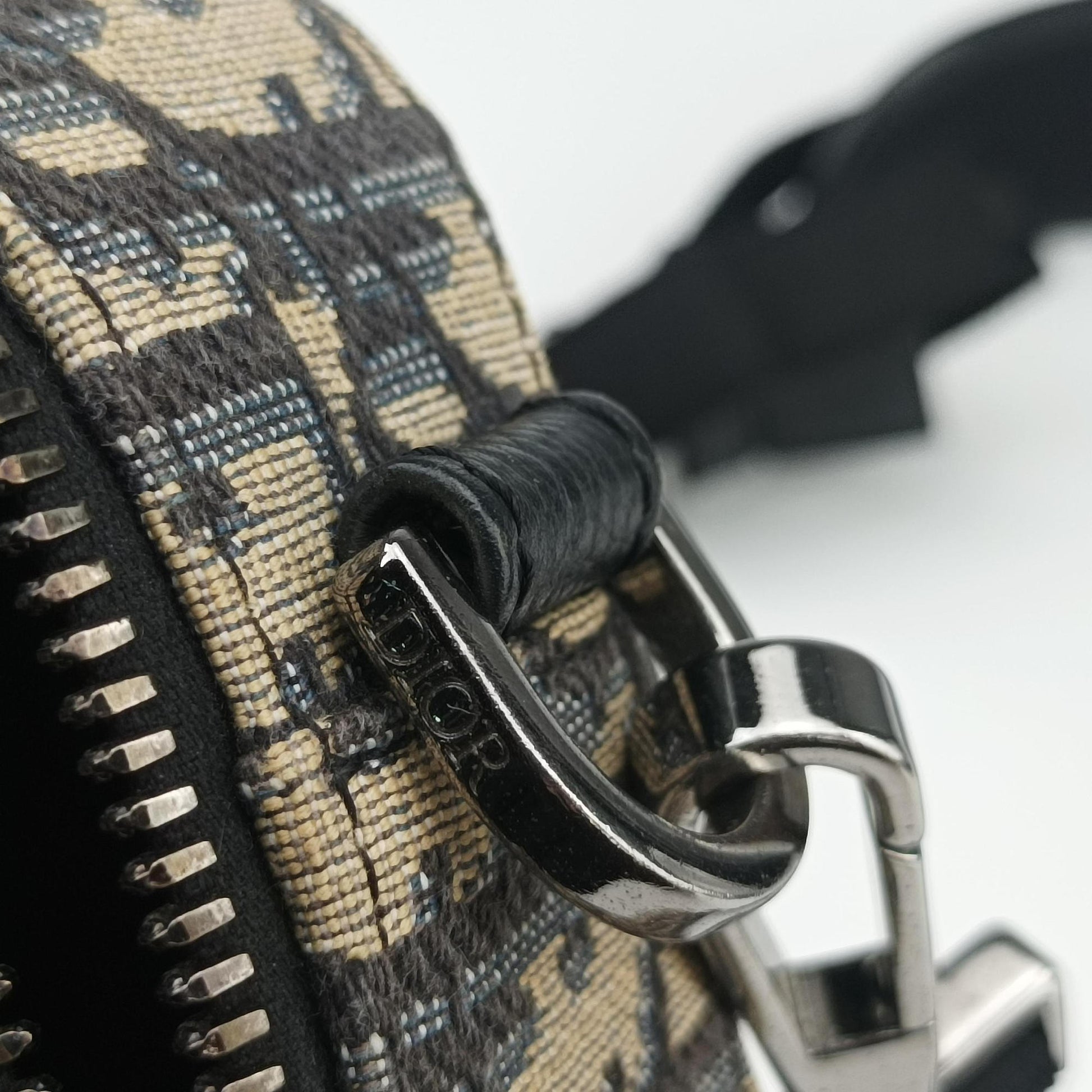Safari Oblique Navy×Gray jacquard×Leather 27-BO-0222サファリ オブリーク ネイビー×グレー ジャガード×レザー 27-BO-0222