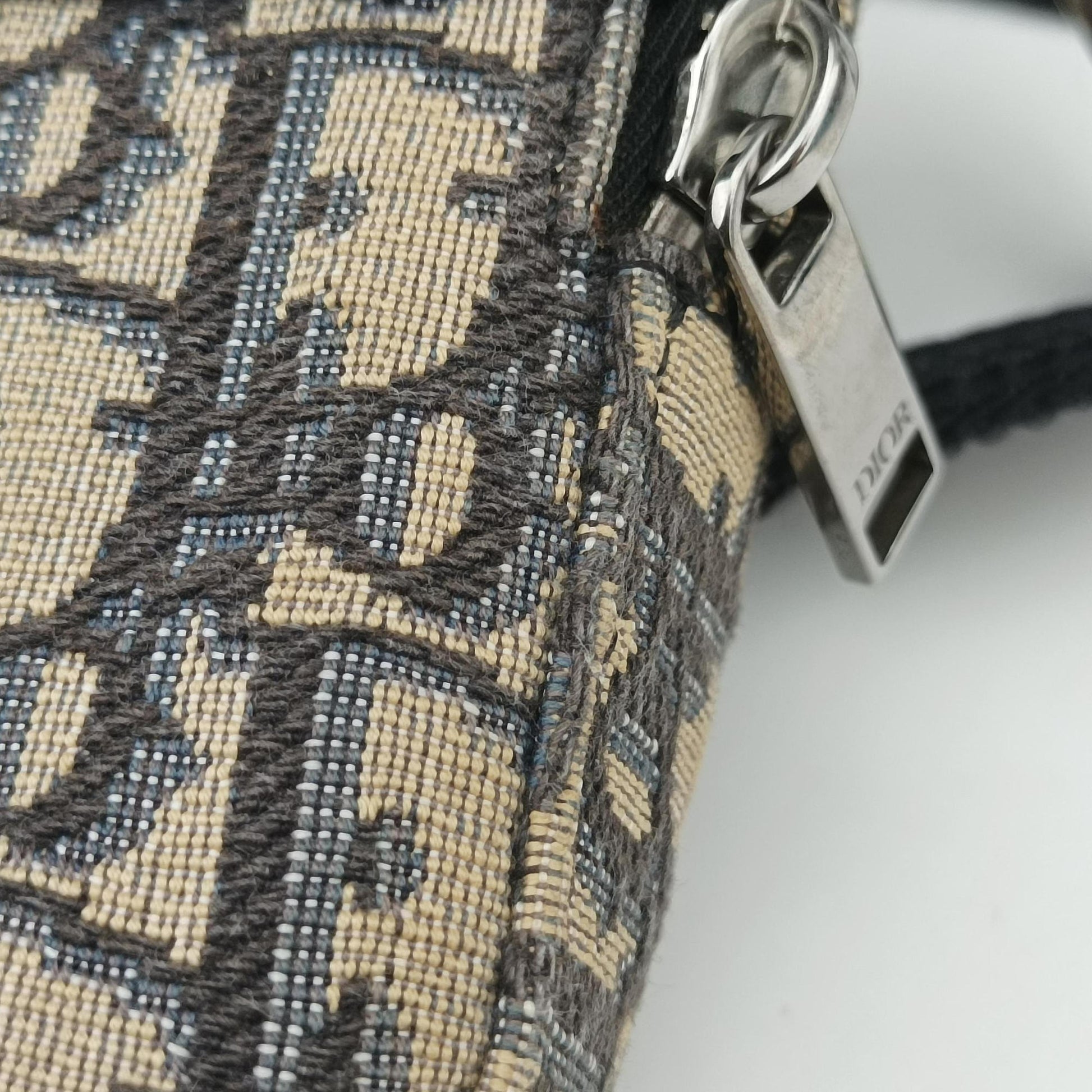 Safari Oblique Navy×Gray jacquard×Leather 27-BO-0222サファリ オブリーク ネイビー×グレー ジャガード×レザー 27-BO-0222