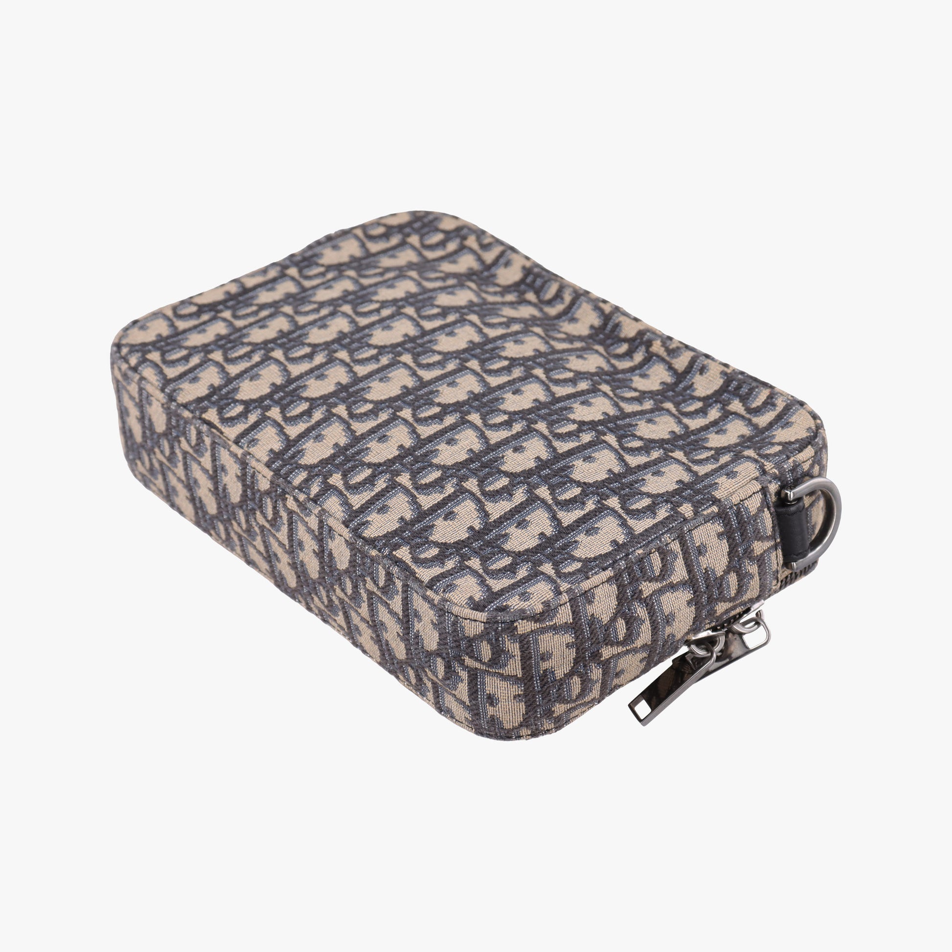 Safari Oblique Navy×Gray jacquard×Leather 27-BO-0222サファリ オブリーク ネイビー×グレー ジャガード×レザー 27-BO-0222