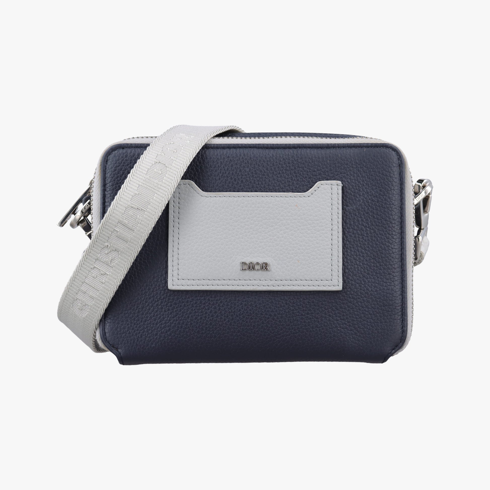 Compact Messenger Navy × Grey Leather 10-BO-0270コンパクト メッセンジャー ネイビー × グレー レザー 10-BO-0270