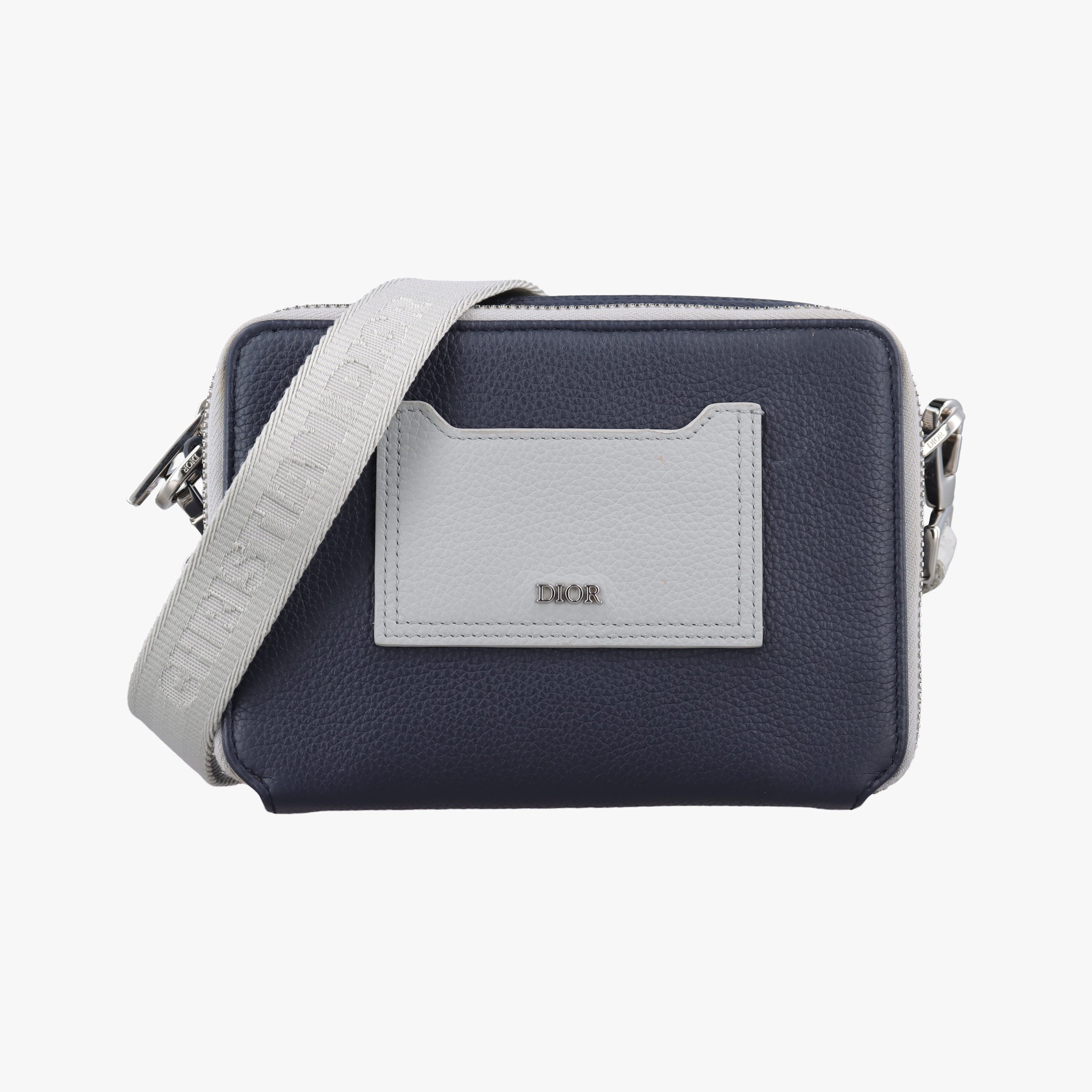 Compact Messenger Navy × Grey Leather 10-BO-0270コンパクト メッセンジャー ネイビー × グレー レザー 10-BO-0270