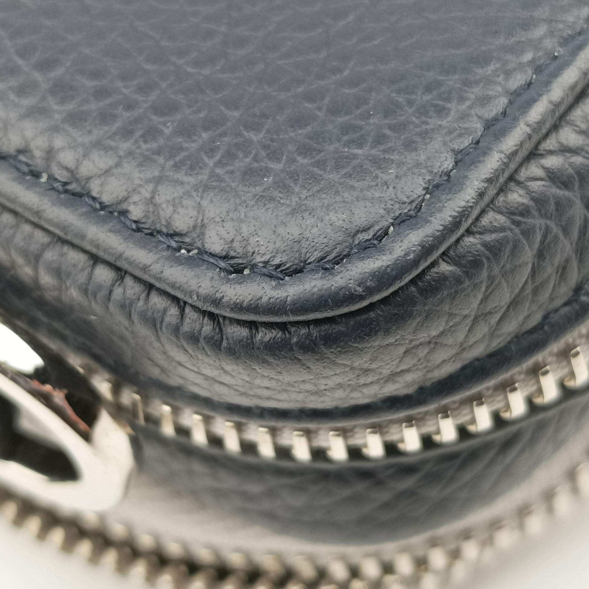 Compact Messenger Navy × Grey Leather 10-BO-0270コンパクト メッセンジャー ネイビー × グレー レザー 10-BO-0270