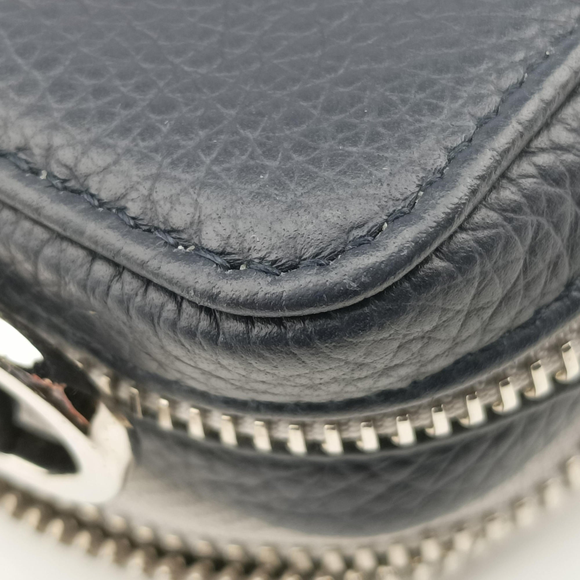 Compact Messenger Navy × Grey Leather 10-BO-0270コンパクト メッセンジャー ネイビー × グレー レザー 10-BO-0270