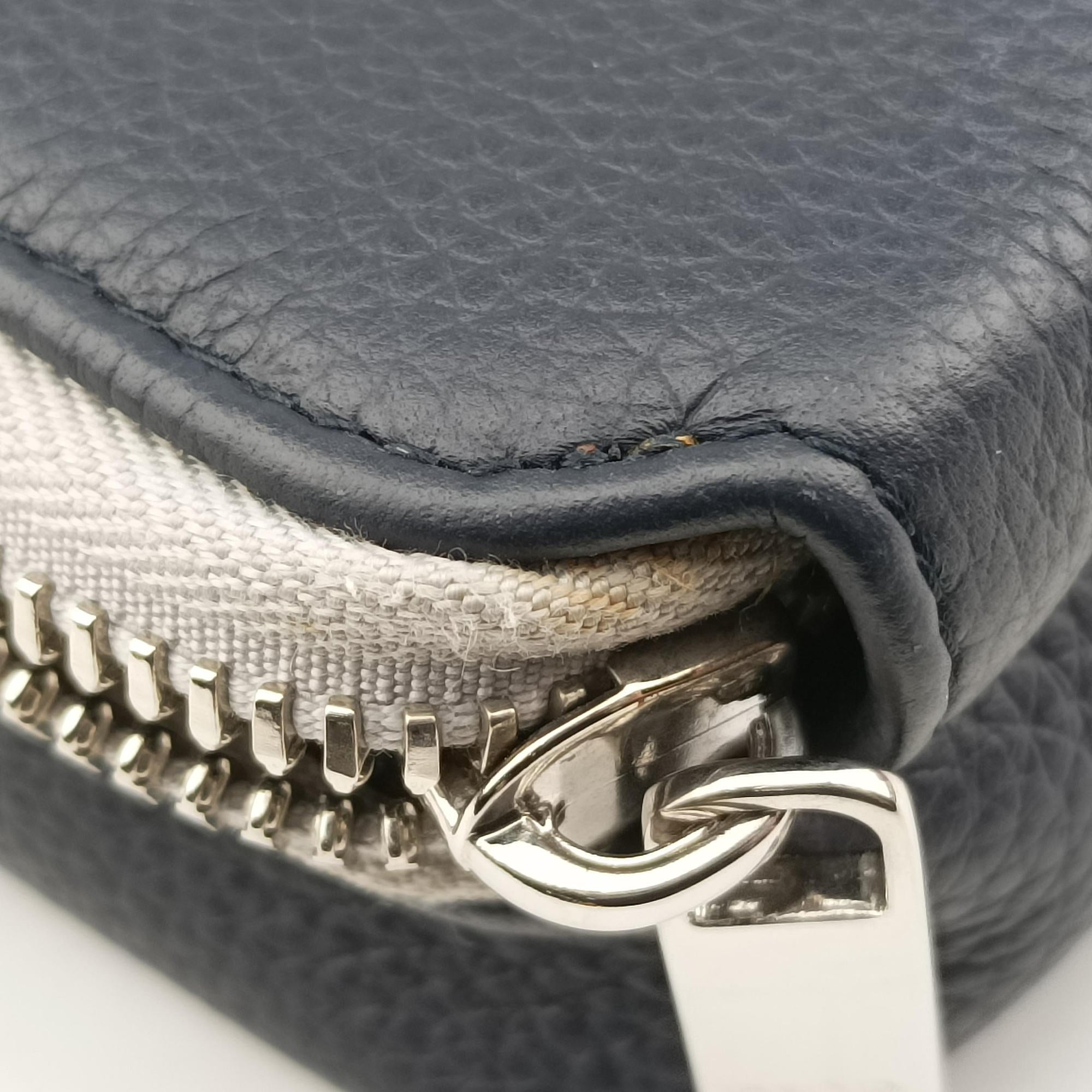 Compact Messenger Navy × Grey Leather 10-BO-0270コンパクト メッセンジャー ネイビー × グレー レザー 10-BO-0270