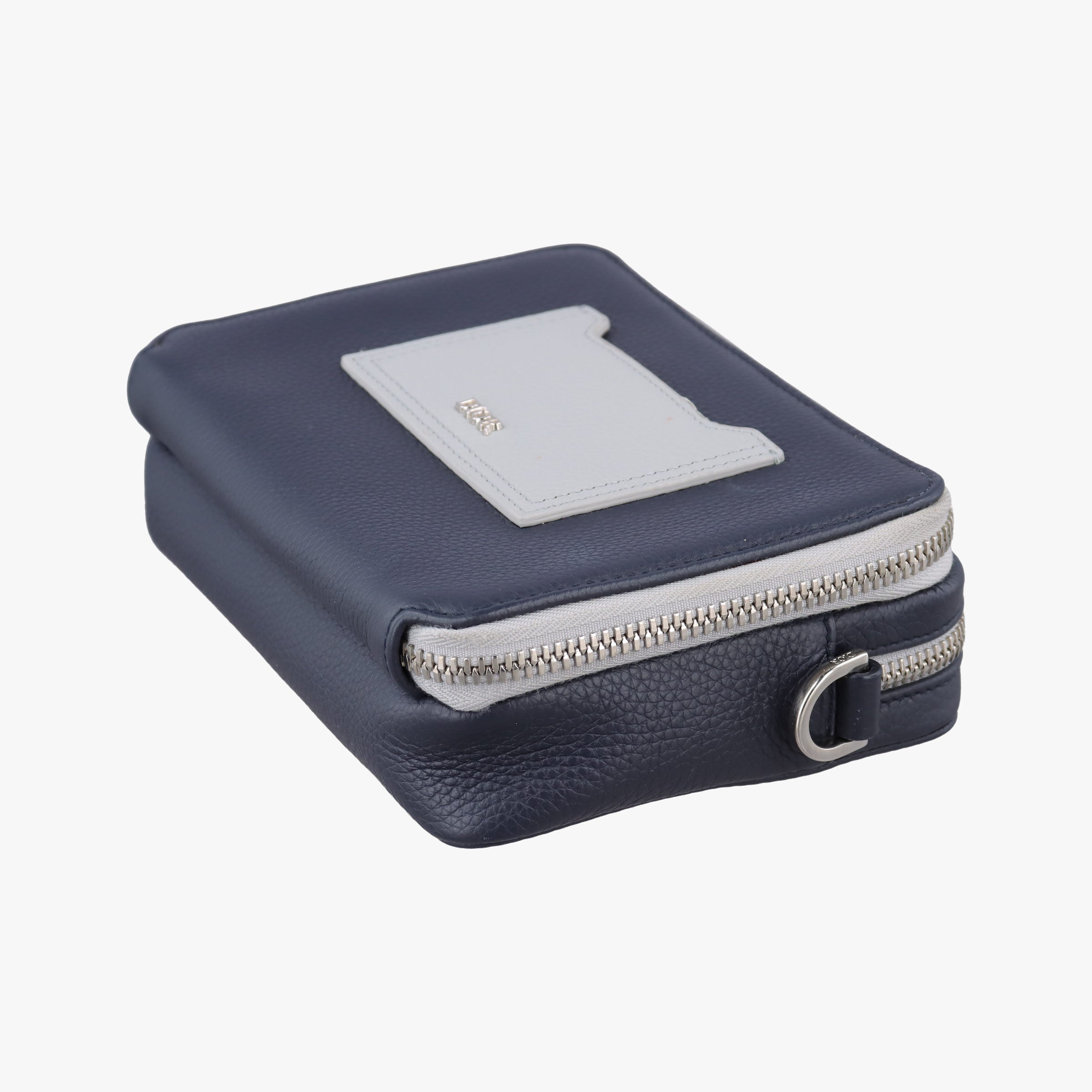 Compact Messenger Navy × Grey Leather 10-BO-0270コンパクト メッセンジャー ネイビー × グレー レザー 10-BO-0270