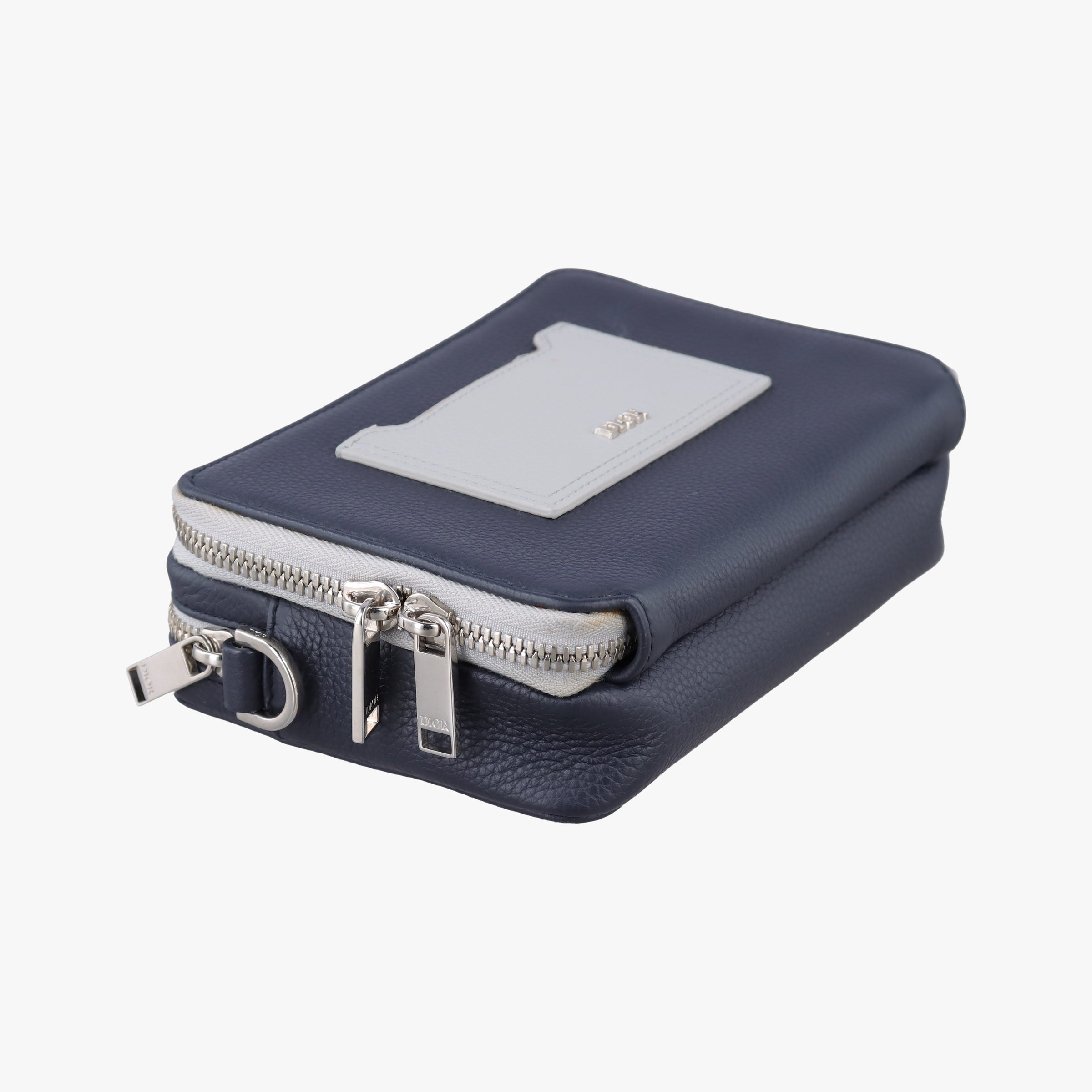 Compact Messenger Navy × Grey Leather 10-BO-0270コンパクト メッセンジャー ネイビー × グレー レザー 10-BO-0270