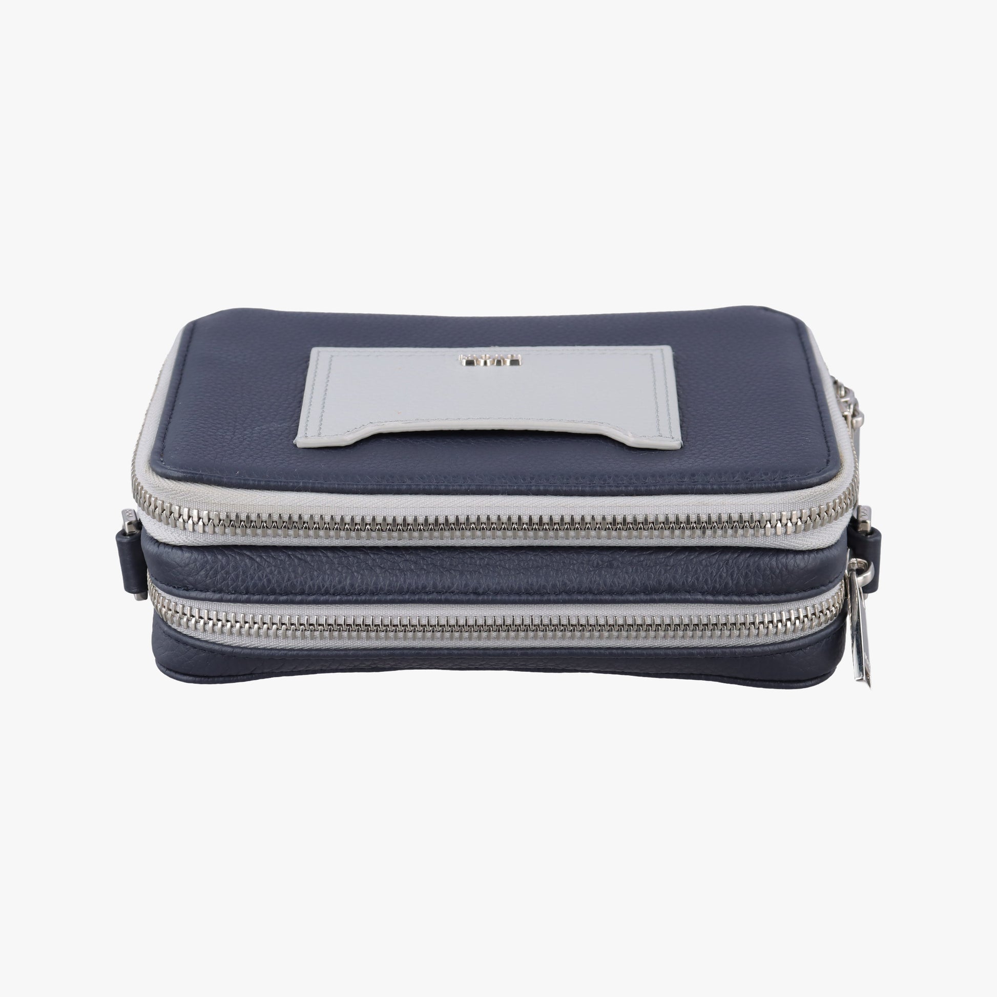 Compact Messenger Navy × Grey Leather 10-BO-0270コンパクト メッセンジャー ネイビー × グレー レザー 10-BO-0270