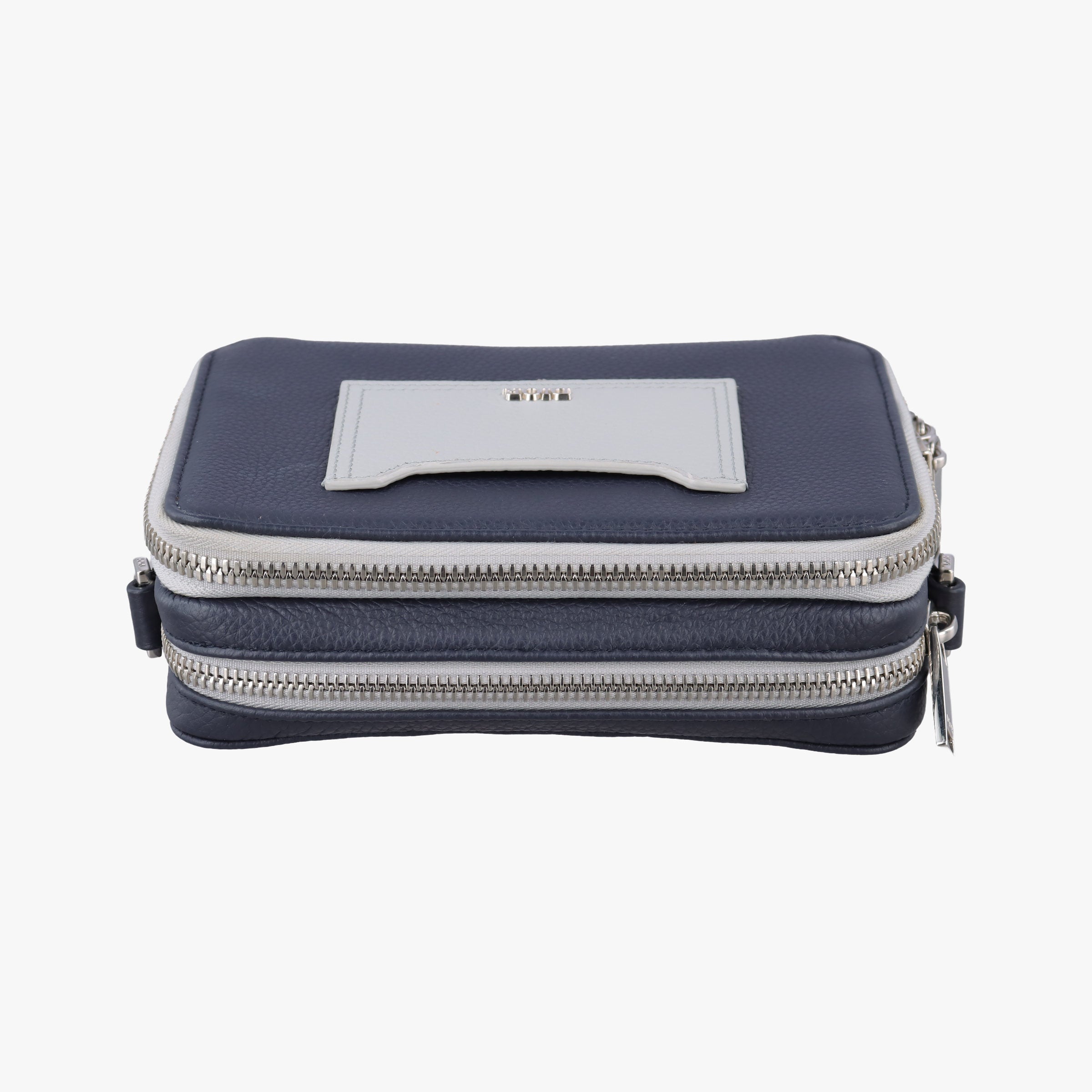 Compact Messenger Navy × Grey Leather 10-BO-0270コンパクト メッセンジャー ネイビー × グレー レザー 10-BO-0270