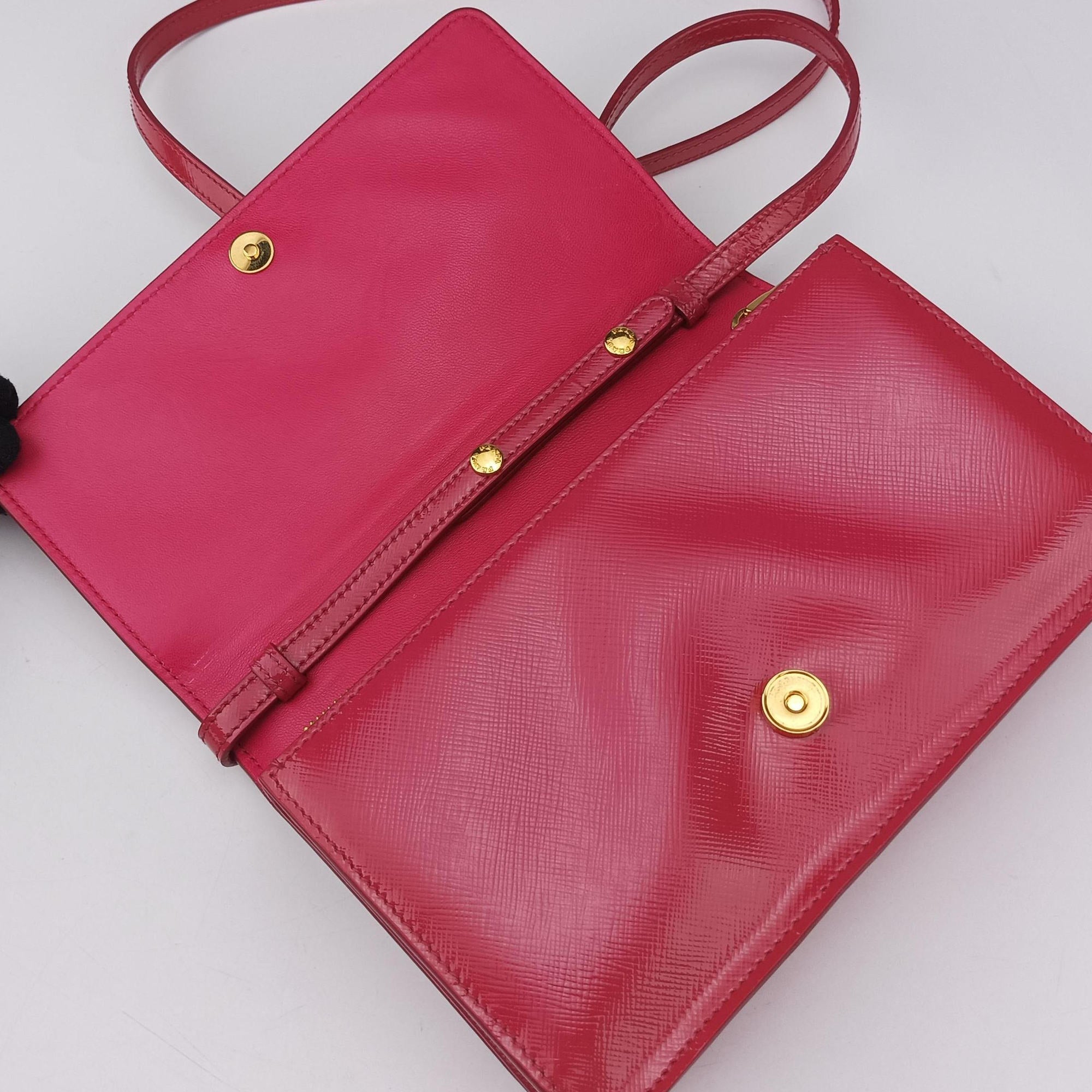 Sling Bandoliera Red Patent SAFFIANO Leather　 110スリング バンドリエラ レッド パテント サフィアーノレザー 110