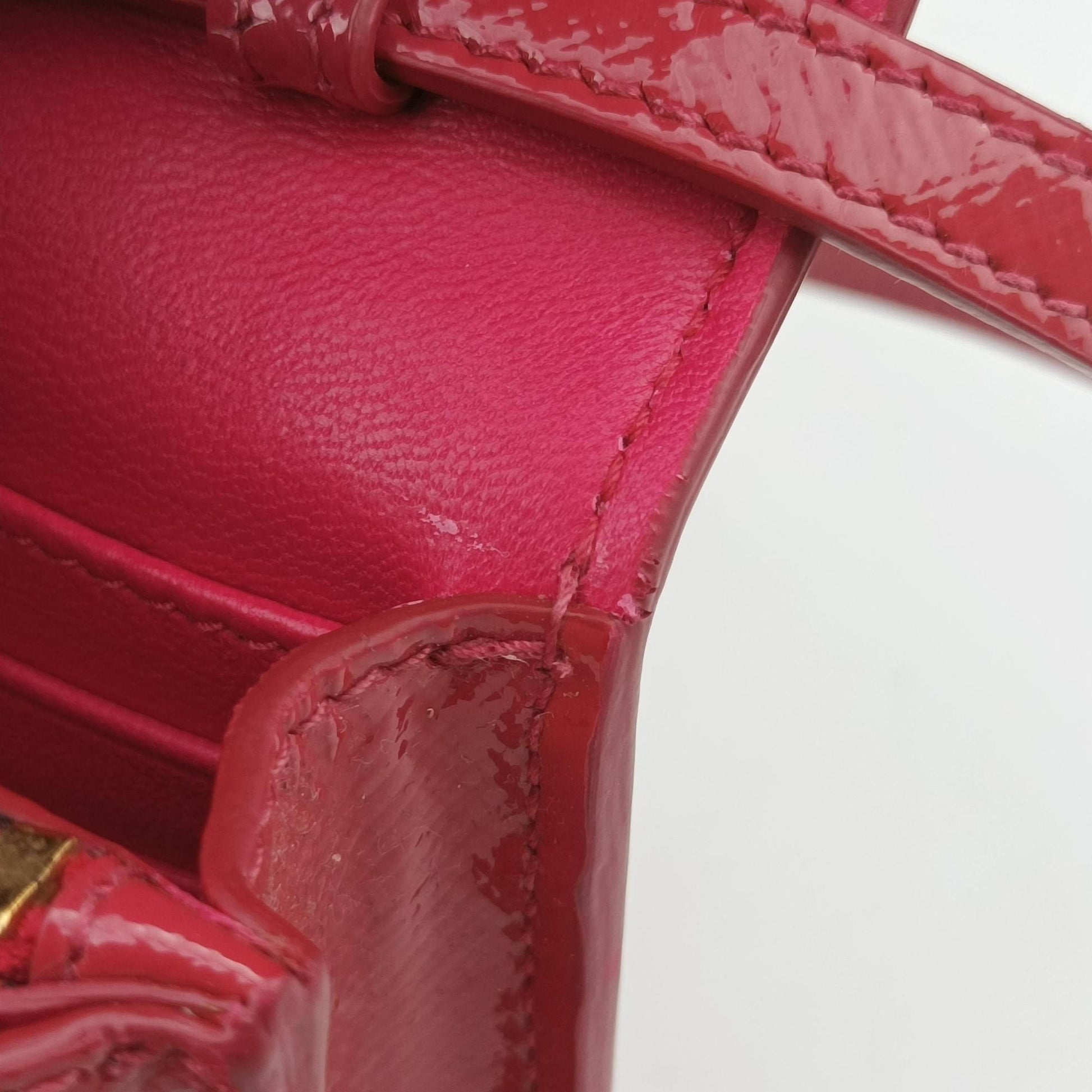 Sling Bandoliera Red Patent SAFFIANO Leather　 110スリング バンドリエラ レッド パテント サフィアーノレザー 110