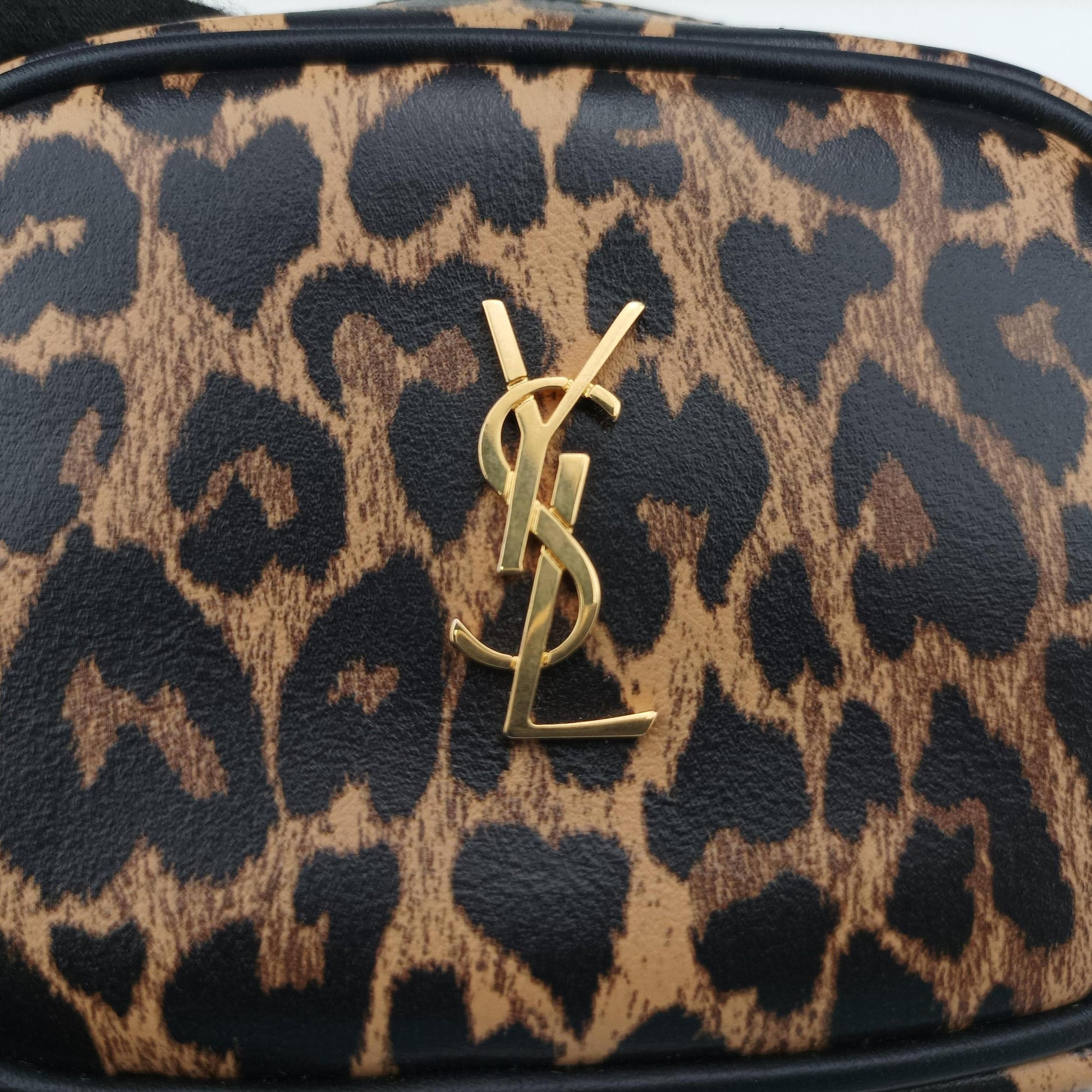 Baby Lou Leopard Print Heart Black×Brown Leather 650170 BRS650170.1020ベイビールー レオパード ブラック×ブラウン レザー 650170 BRS650170.1020