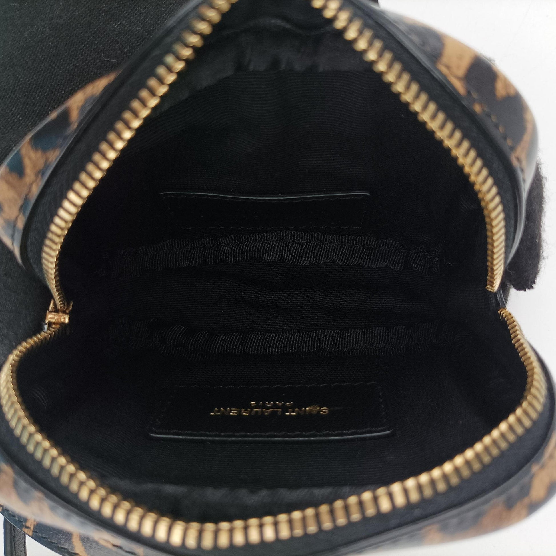 Baby Lou Leopard Print Heart Black×Brown Leather 650170 BRS650170.1020ベイビールー レオパード ブラック×ブラウン レザー 650170 BRS650170.1020