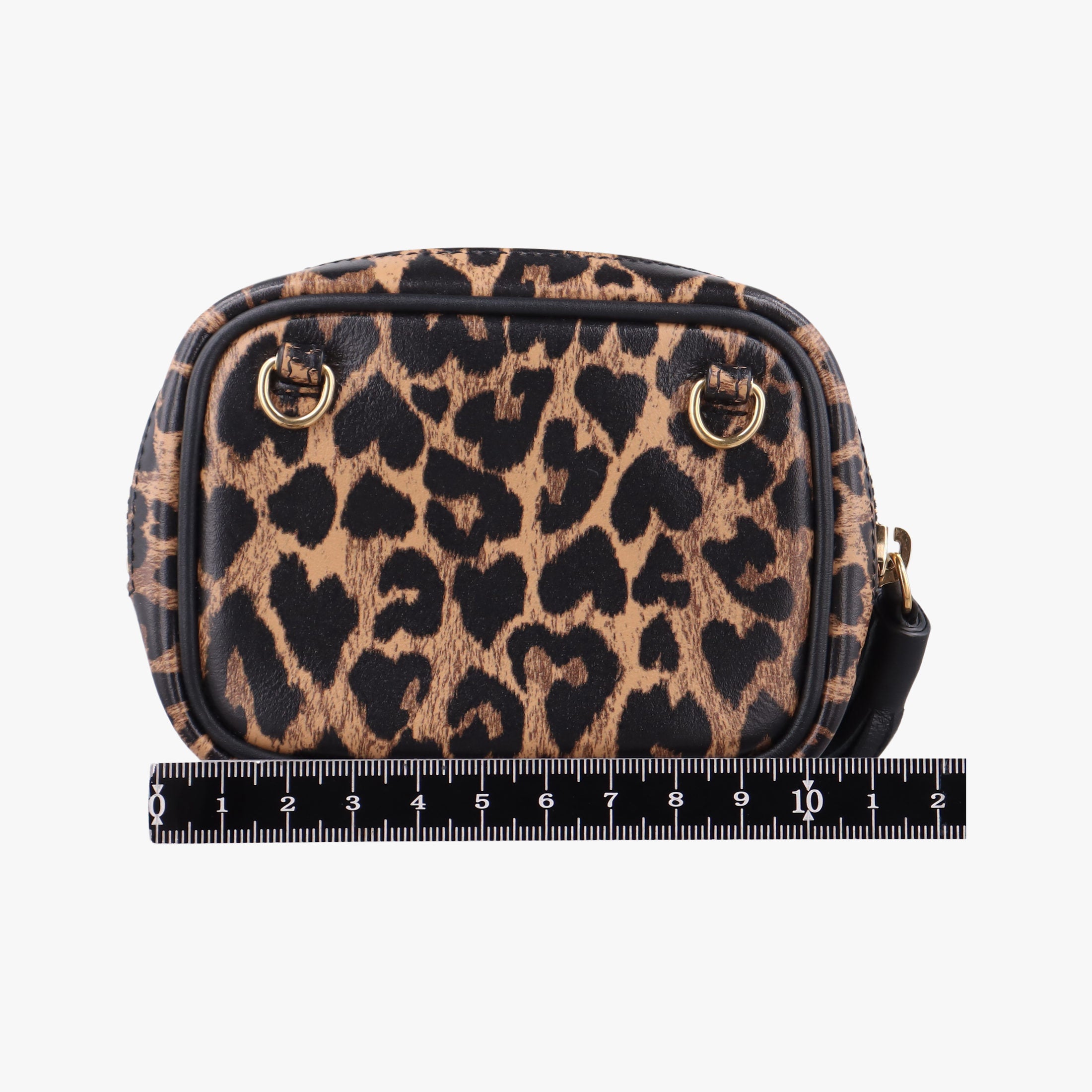 Baby Lou Leopard Print Heart Black×Brown Leather 650170 BRS650170.1020ベイビールー レオパード ブラック×ブラウン レザー 650170 BRS650170.1020