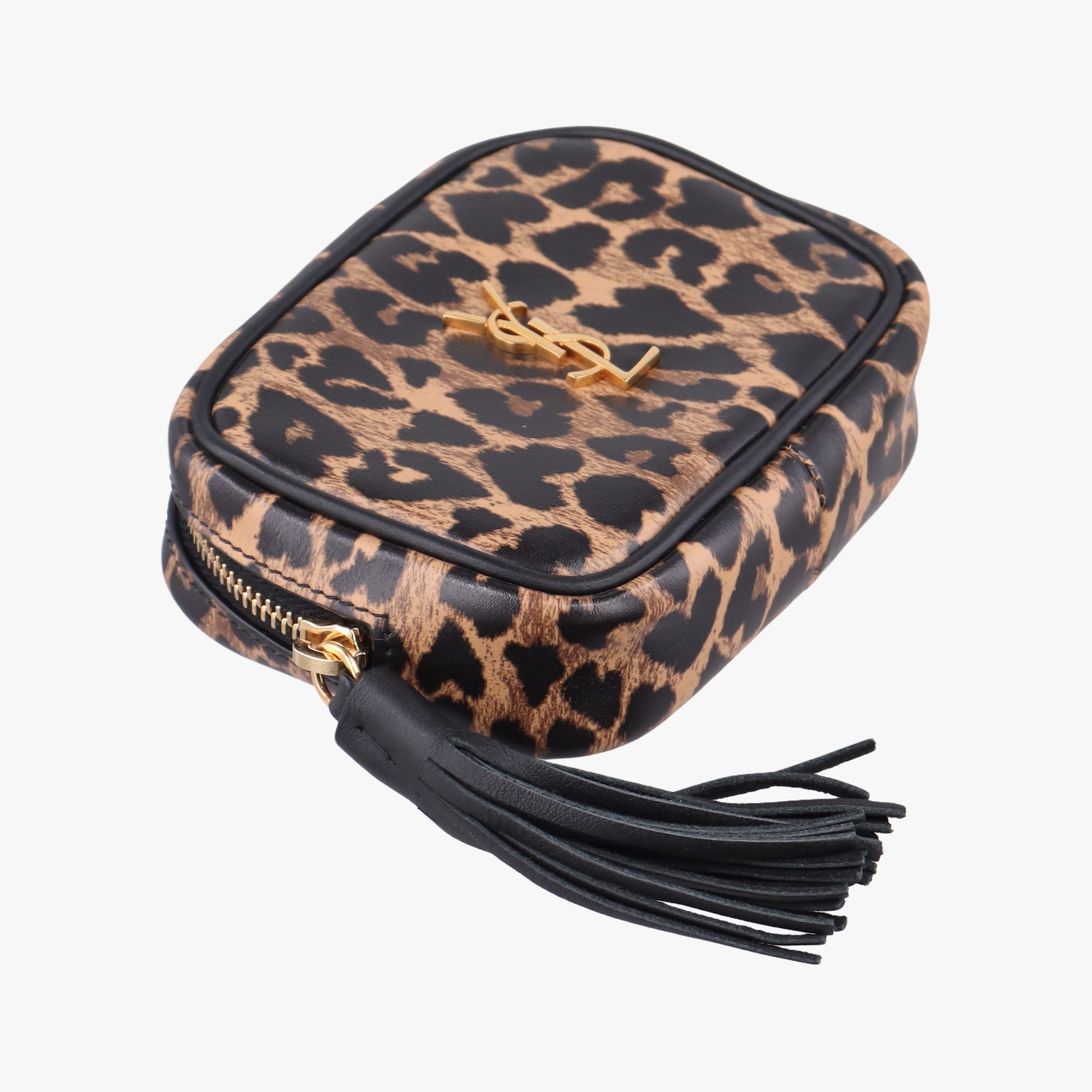 Baby Lou Leopard Print Heart Black×Brown Leather 650170 BRS650170.1020ベイビールー レオパード ブラック×ブラウン レザー 650170 BRS650170.1020