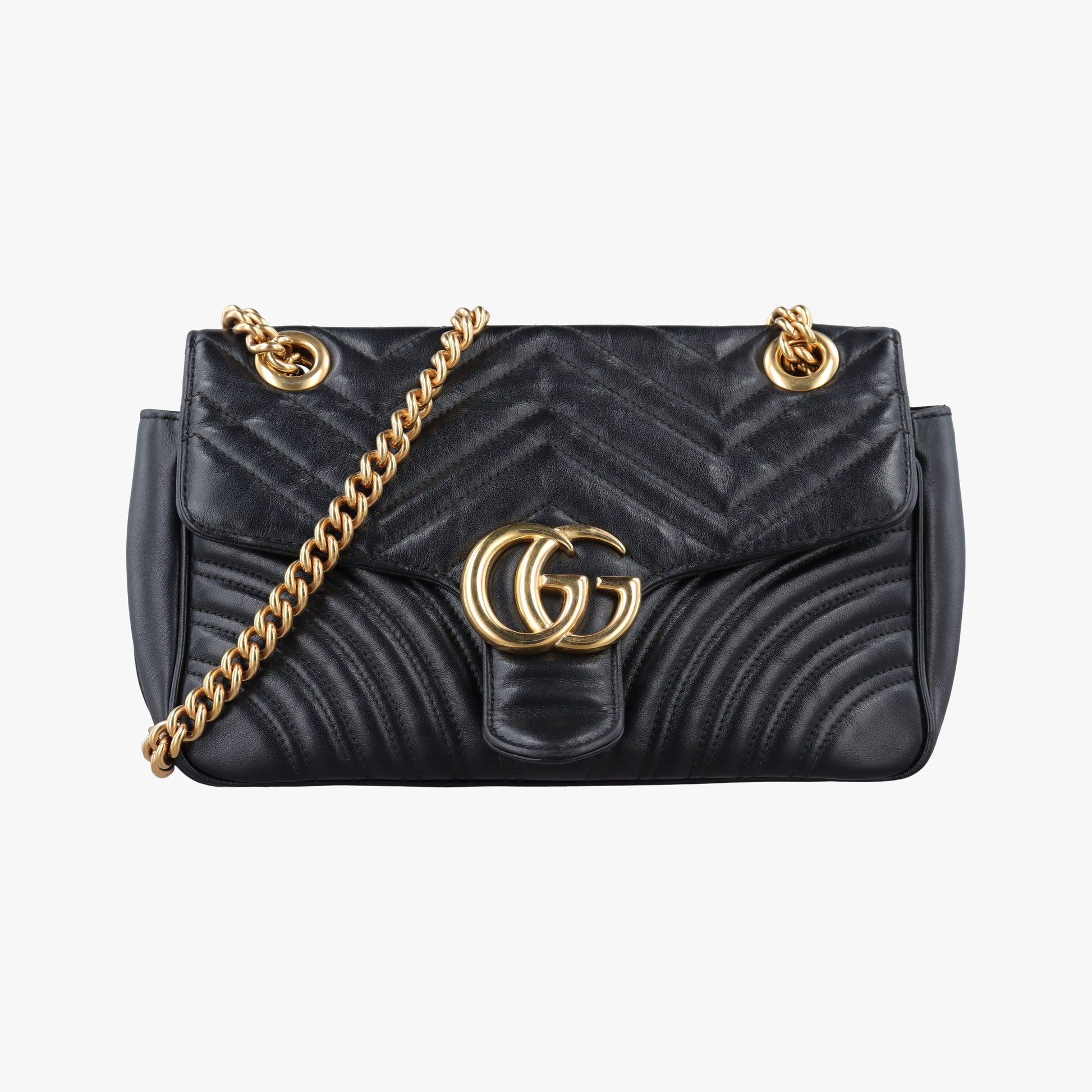GG Marmont Black Leather 443497 B025724821GGマーモント ブラック レザー 443497 B025724821