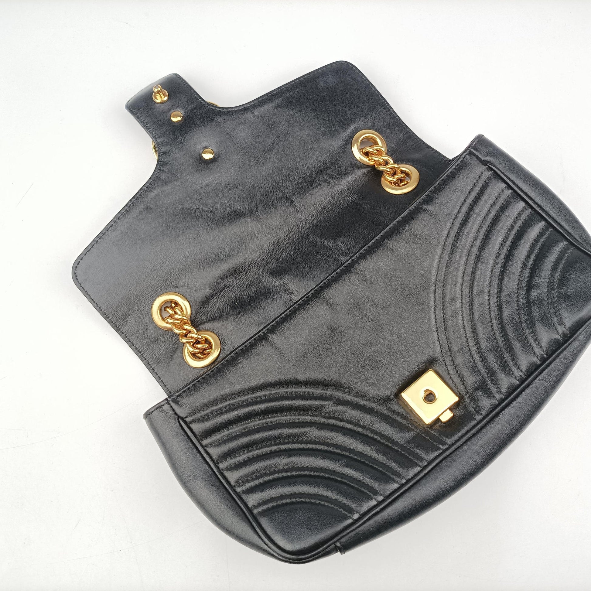 GG Marmont Black Leather 443497 B025724821GGマーモント ブラック レザー 443497 B025724821