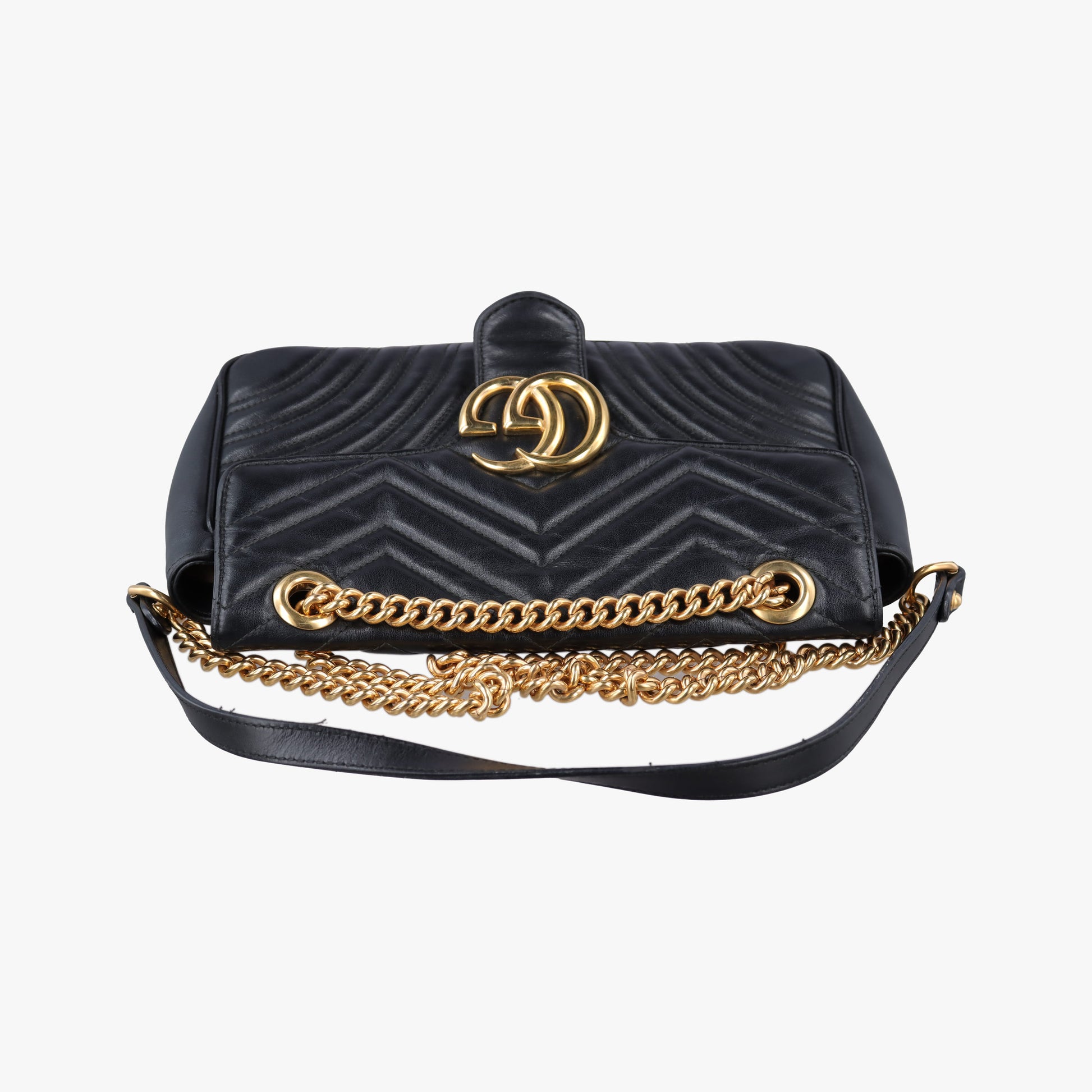 GG Marmont Black Leather 443497 B025724821GGマーモント ブラック レザー 443497 B025724821