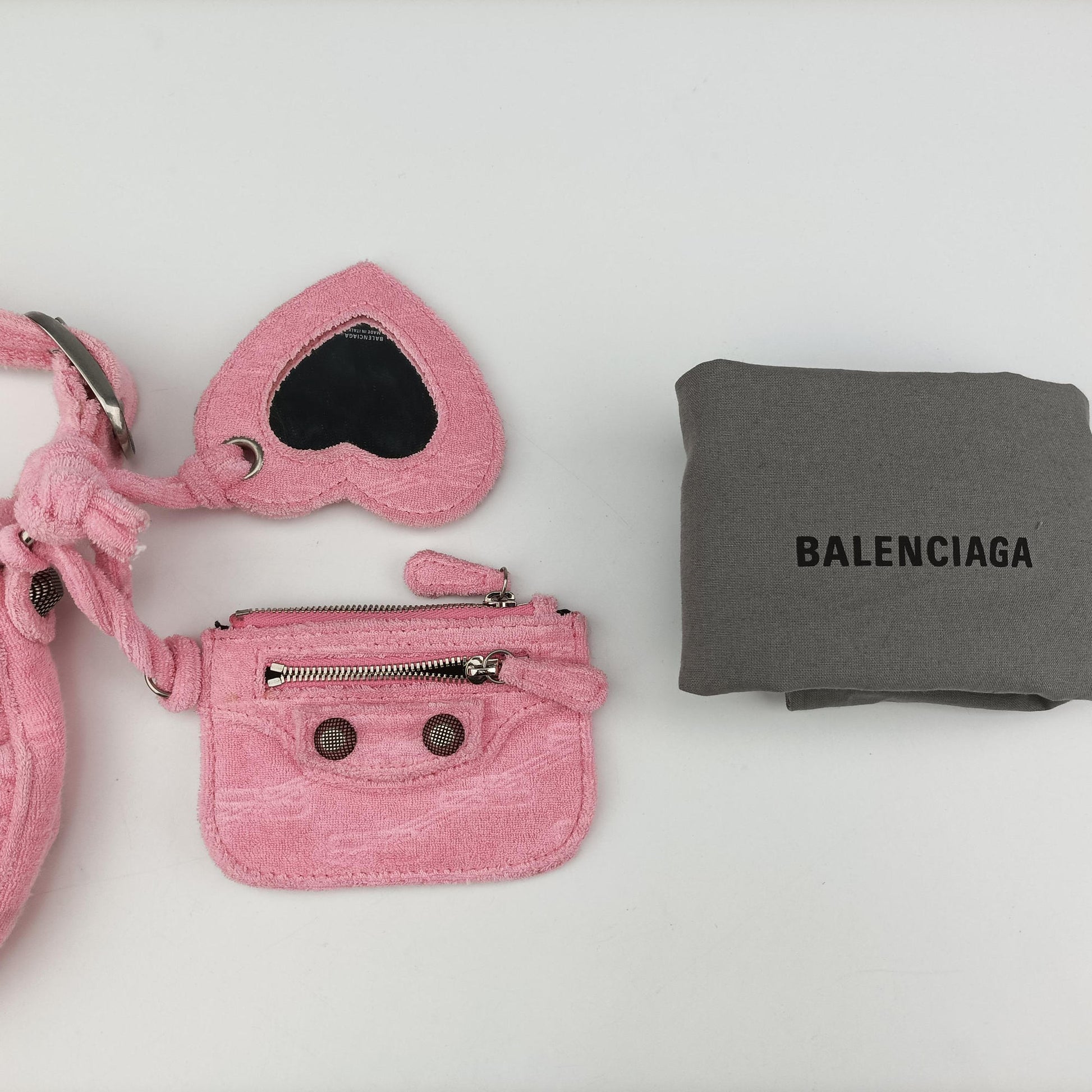 Le Cagole mini Pink Pile Fabric 671309.5812.O.493075ル カゴール ミニ ピンク パイルファブリック 671309.5812.O.493075