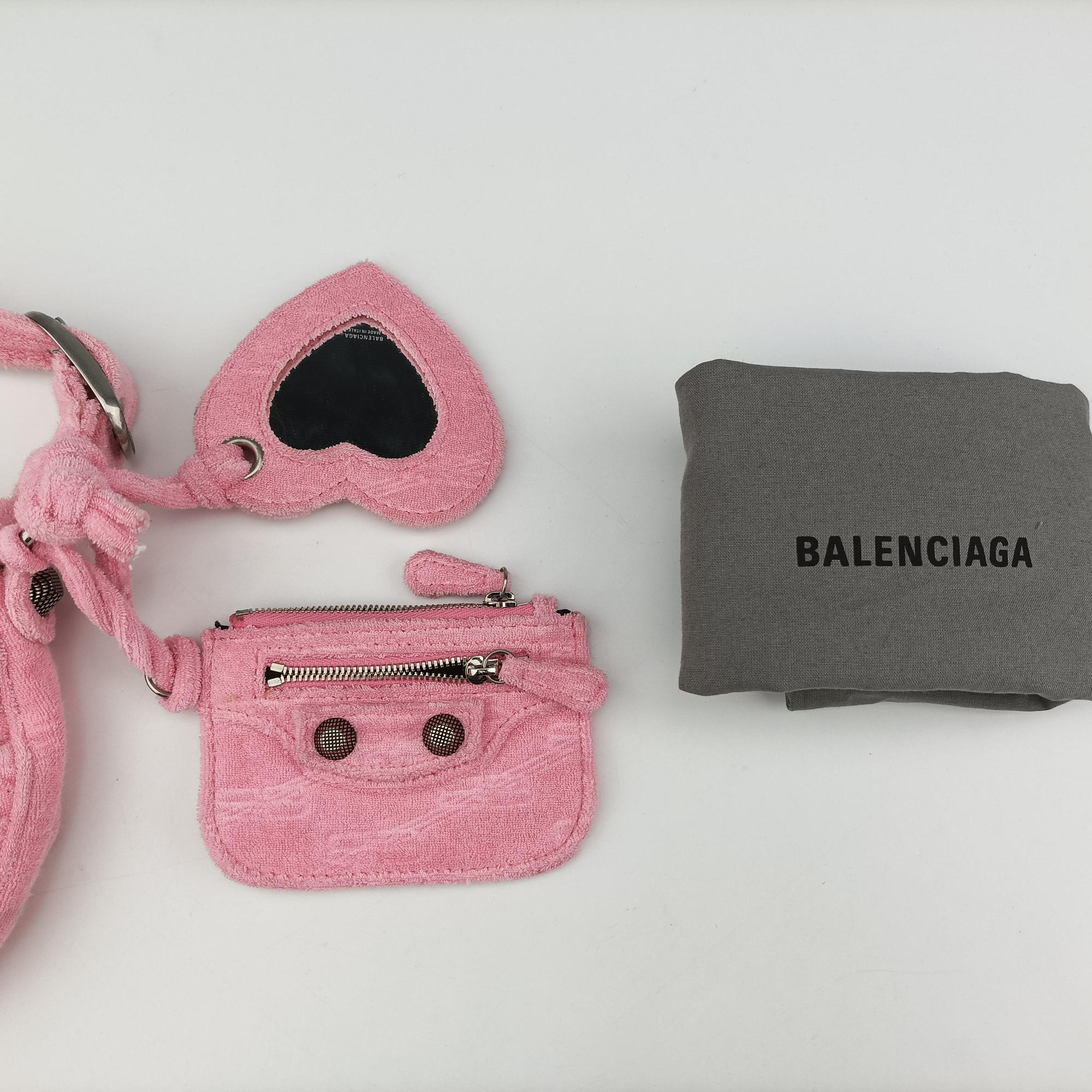 Le Cagole mini Pink Pile Fabric 671309.5812.O.493075ル カゴール ミニ ピンク パイルファブリック 671309.5812.O.493075