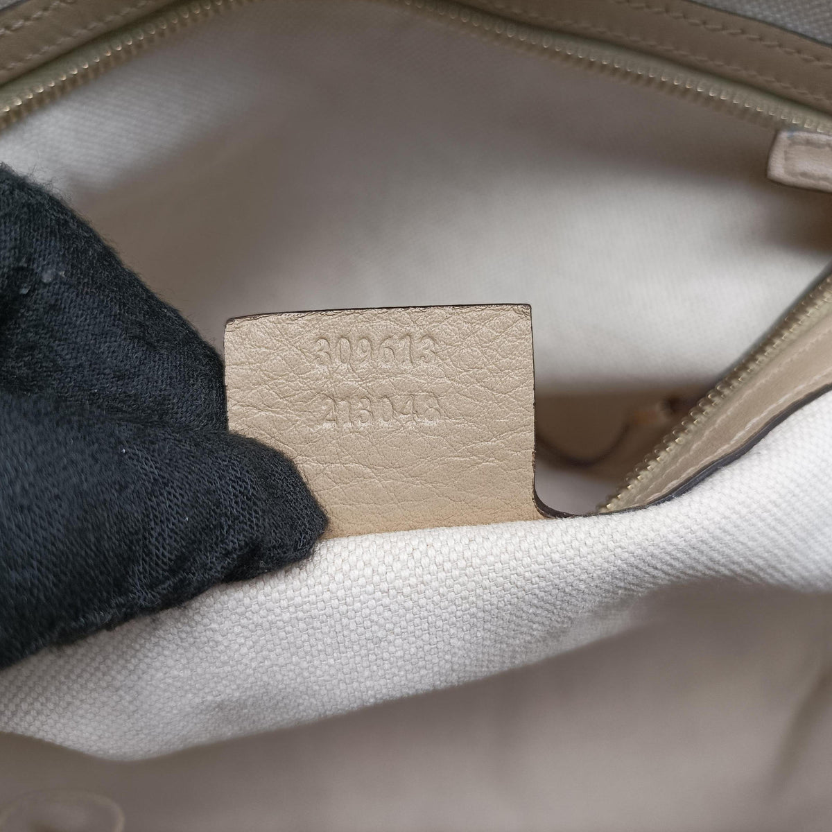Microguccissima Beige PVC coated canvas×leather 309613 H013462467マイクログッチシマ ベージュ PVCコーティングキャンバス×レザー 309613 H013462467