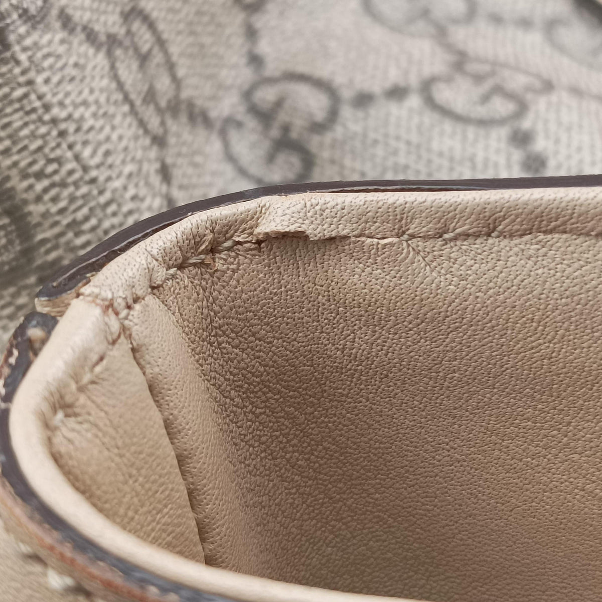 Microguccissima Beige PVC coated canvas×leather 309613 H013462467マイクログッチシマ ベージュ PVCコーティングキャンバス×レザー 309613 H013462467