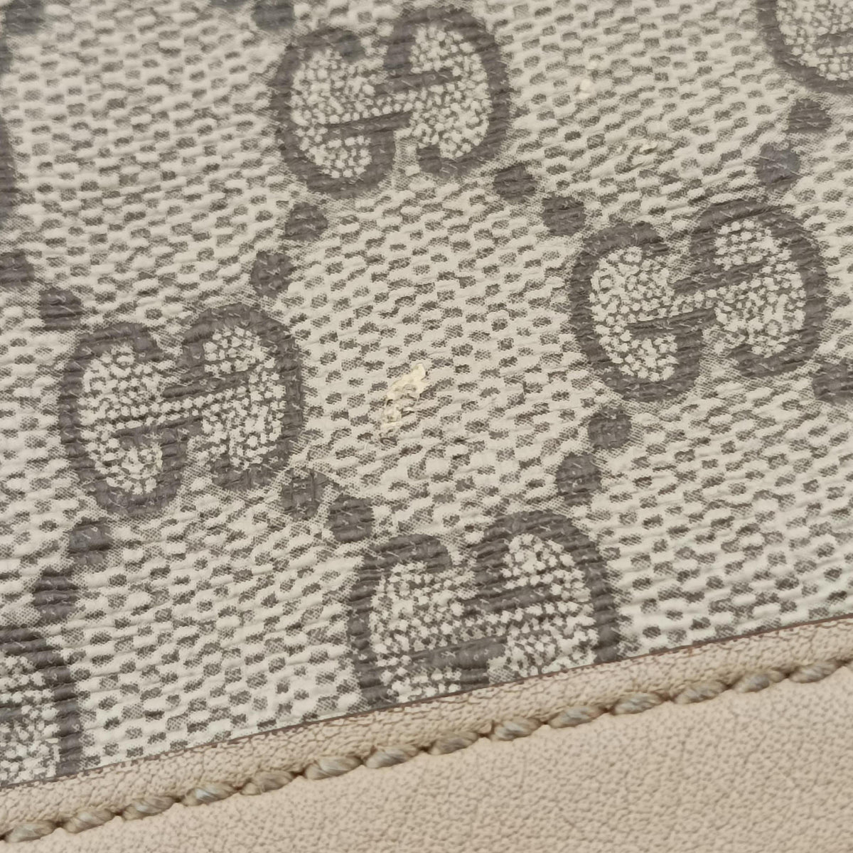 Microguccissima Beige PVC coated canvas×leather 309613 H013462467マイクログッチシマ ベージュ PVCコーティングキャンバス×レザー 309613 H013462467