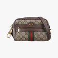 OPHIDIA Brown×red×green PVC coated canvas×Leather 517350 オフィディア ブラウン×レッド×グリーン PVCコーティングキャンバス×レザー 517350 