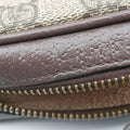 OPHIDIA Brown×red×green PVC coated canvas×Leather 517350 オフィディア ブラウン×レッド×グリーン PVCコーティングキャンバス×レザー 517350 