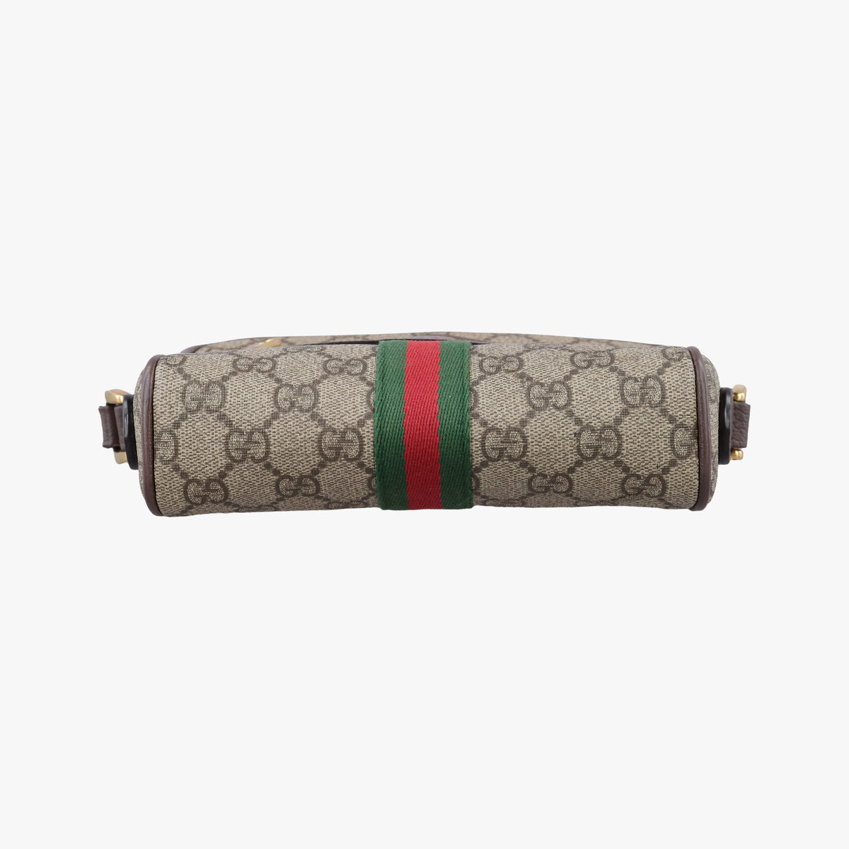 OPHIDIA Brown×red×green PVC coated canvas×Leather 517350 オフィディア ブラウン×レッド×グリーン PVCコーティングキャンバス×レザー 517350 