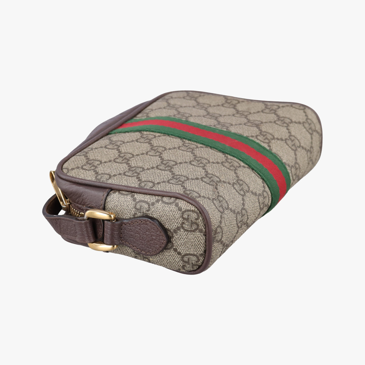 OPHIDIA Brown×red×green PVC coated canvas×Leather 517350 オフィディア ブラウン×レッド×グリーン PVCコーティングキャンバス×レザー 517350 