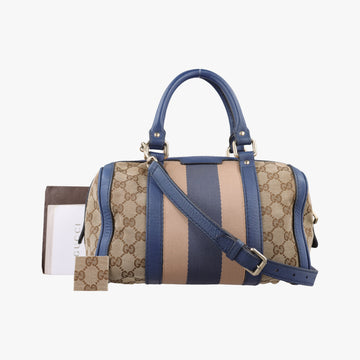 Sherry Line beigex blue xmulti canvas×leather 269876 G018208593シェリーライン ベージュ×ブルー×マルチ キャンバス×レザー 269876 G018208593