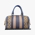 Sherry Line beigex blue xmulti canvas×leather 269876 G018208593シェリーライン ベージュ×ブルー×マルチ キャンバス×レザー 269876 G018208593