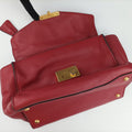 Vitello Daino Sound Flap Top Handle Red Leather BR5034 58/M 165ヴィテッロ ダイノ サウンド フラップ トップ ハンドル レッド レザー BR5034 58/M 165