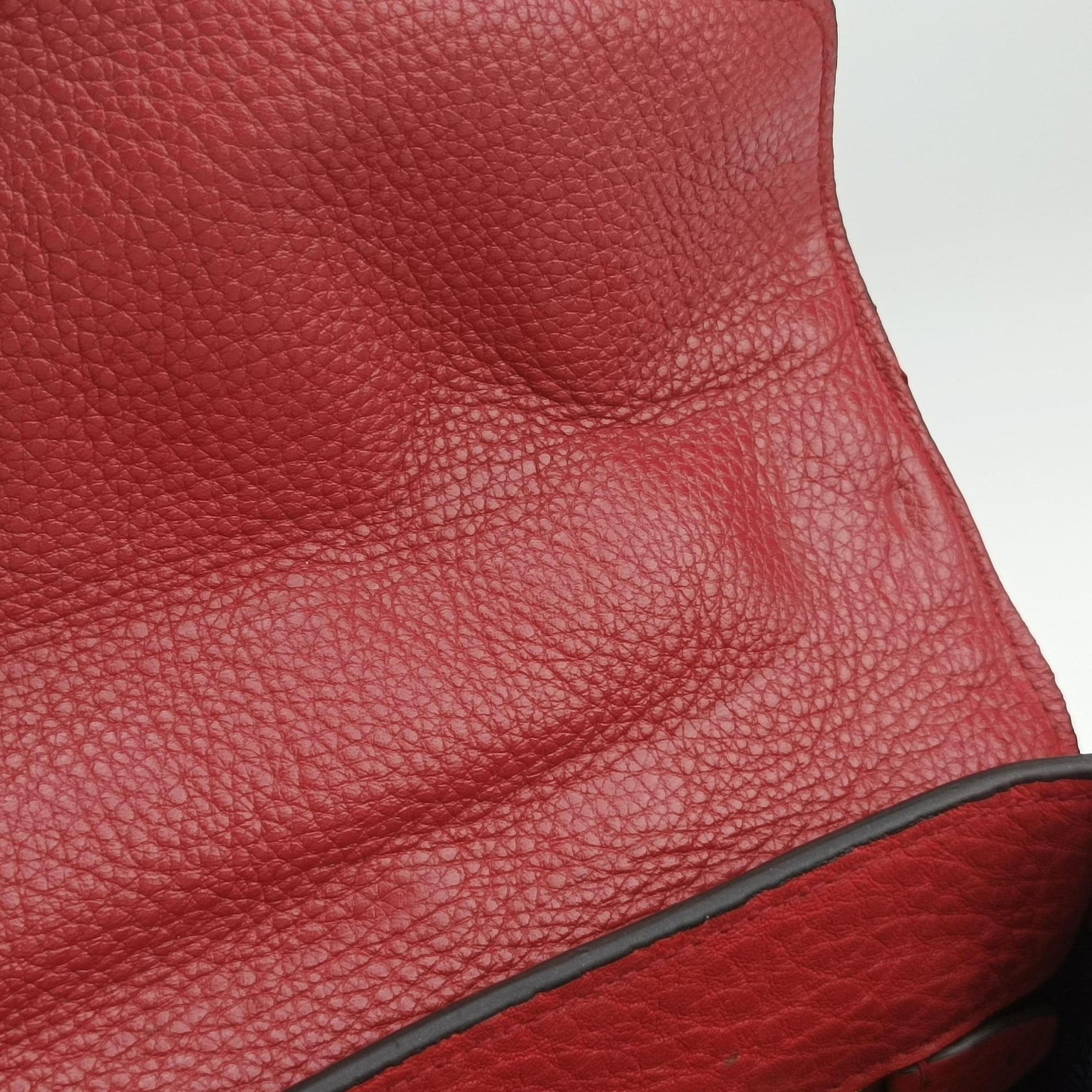 Vitello Daino Sound Flap Top Handle Red Leather BR5034 58/M 165ヴィテッロ ダイノ サウンド フラップ トップ ハンドル レッド レザー BR5034 58/M 165