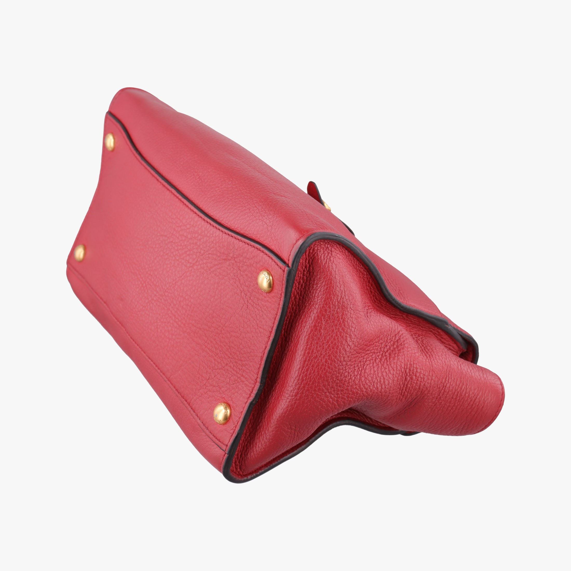 Vitello Daino Sound Flap Top Handle Red Leather BR5034 58/M 165ヴィテッロ ダイノ サウンド フラップ トップ ハンドル レッド レザー BR5034 58/M 165