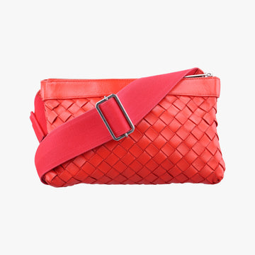 Intrecciato Red lambskin P01432486Wイントレチャート レッド ラムスキン P01432486W