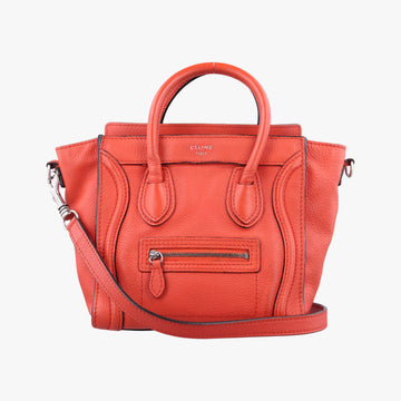Luggage Micro shopper Orange Leather Lot number unknownラゲージマイクロショッパー オレンジ レザー 製番不明