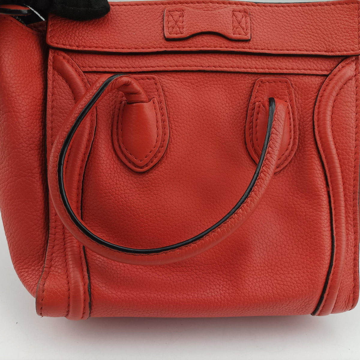 Luggage Micro shopper Orange Leather Lot number unknownラゲージマイクロショッパー オレンジ レザー 製番不明